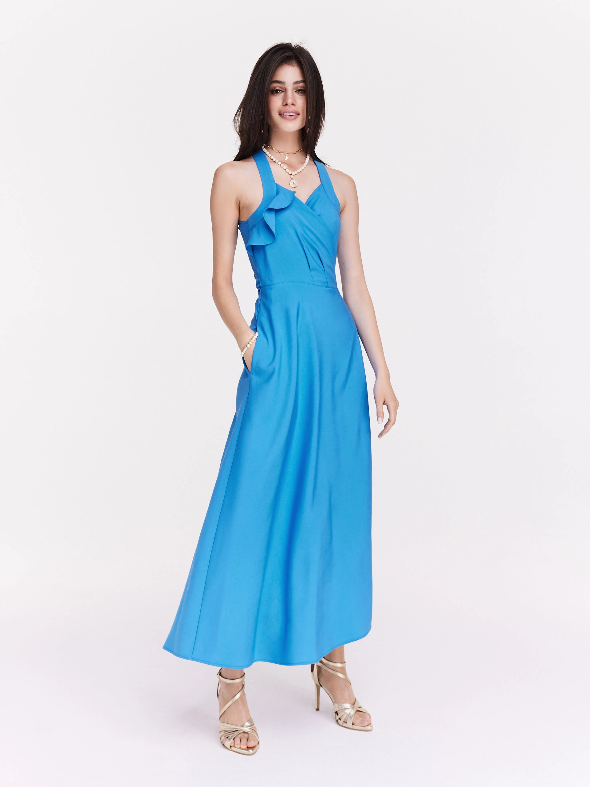 Turquoise long dress