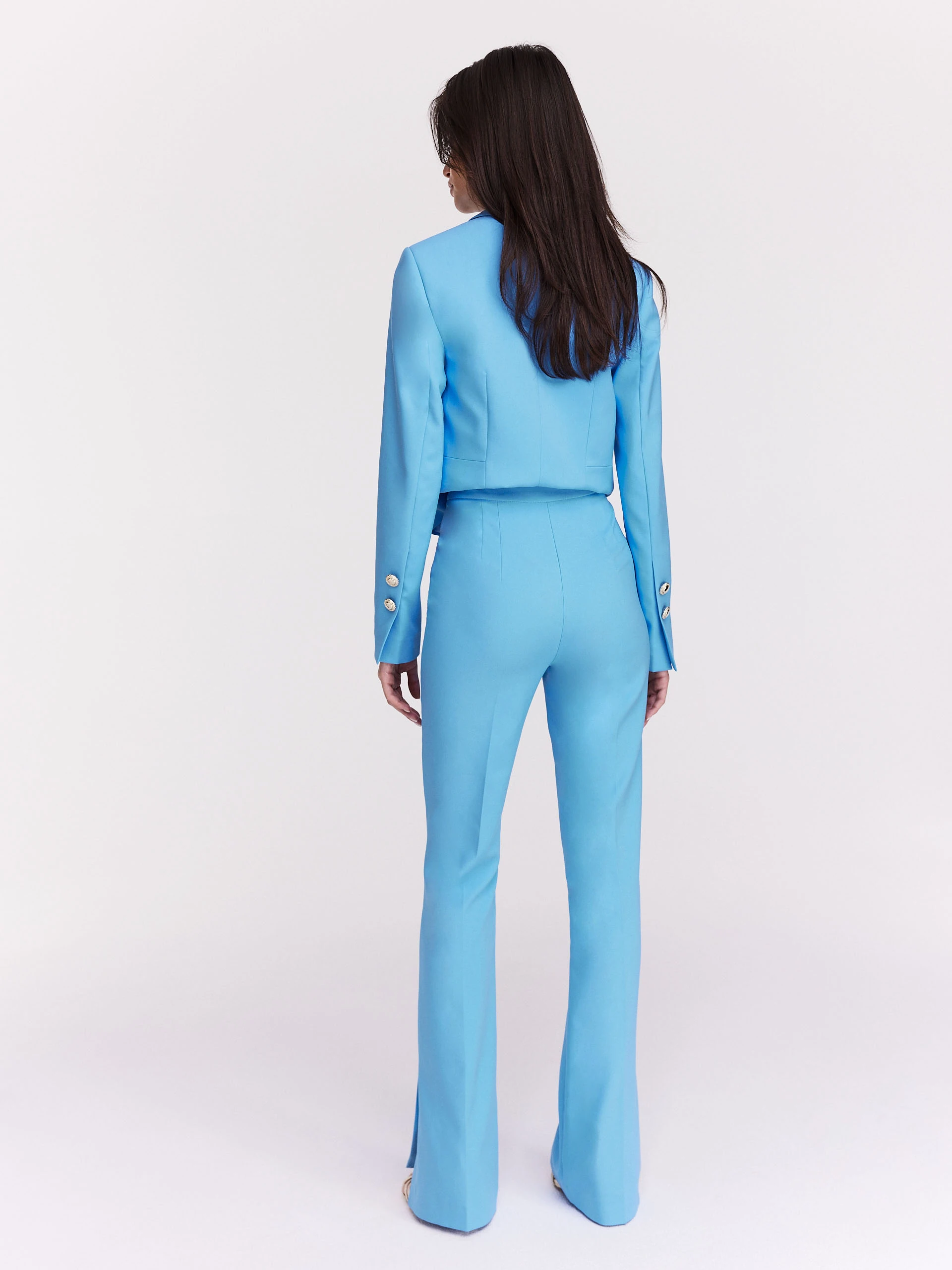 Blue high-waisted pants