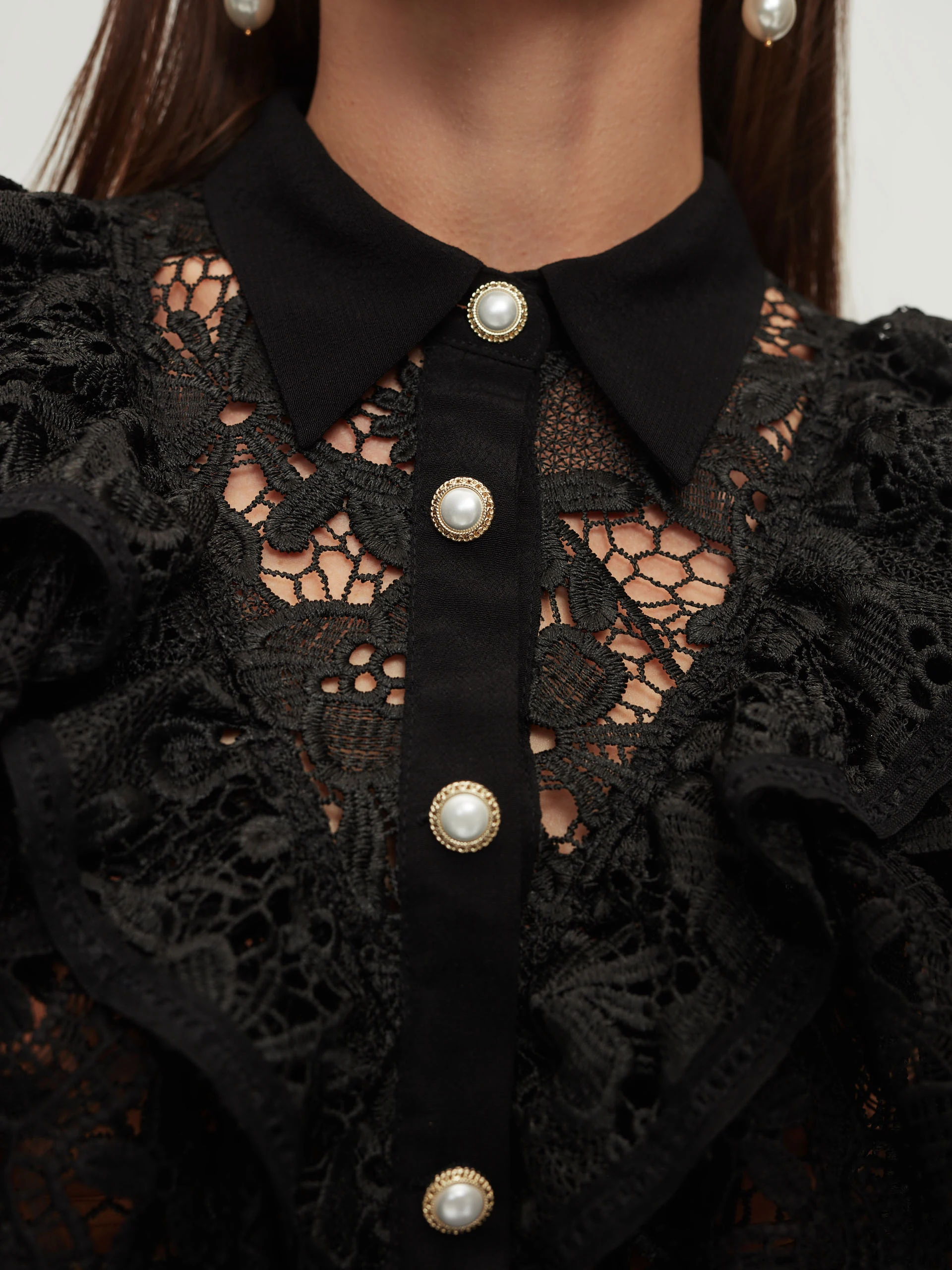 Black lace shirt