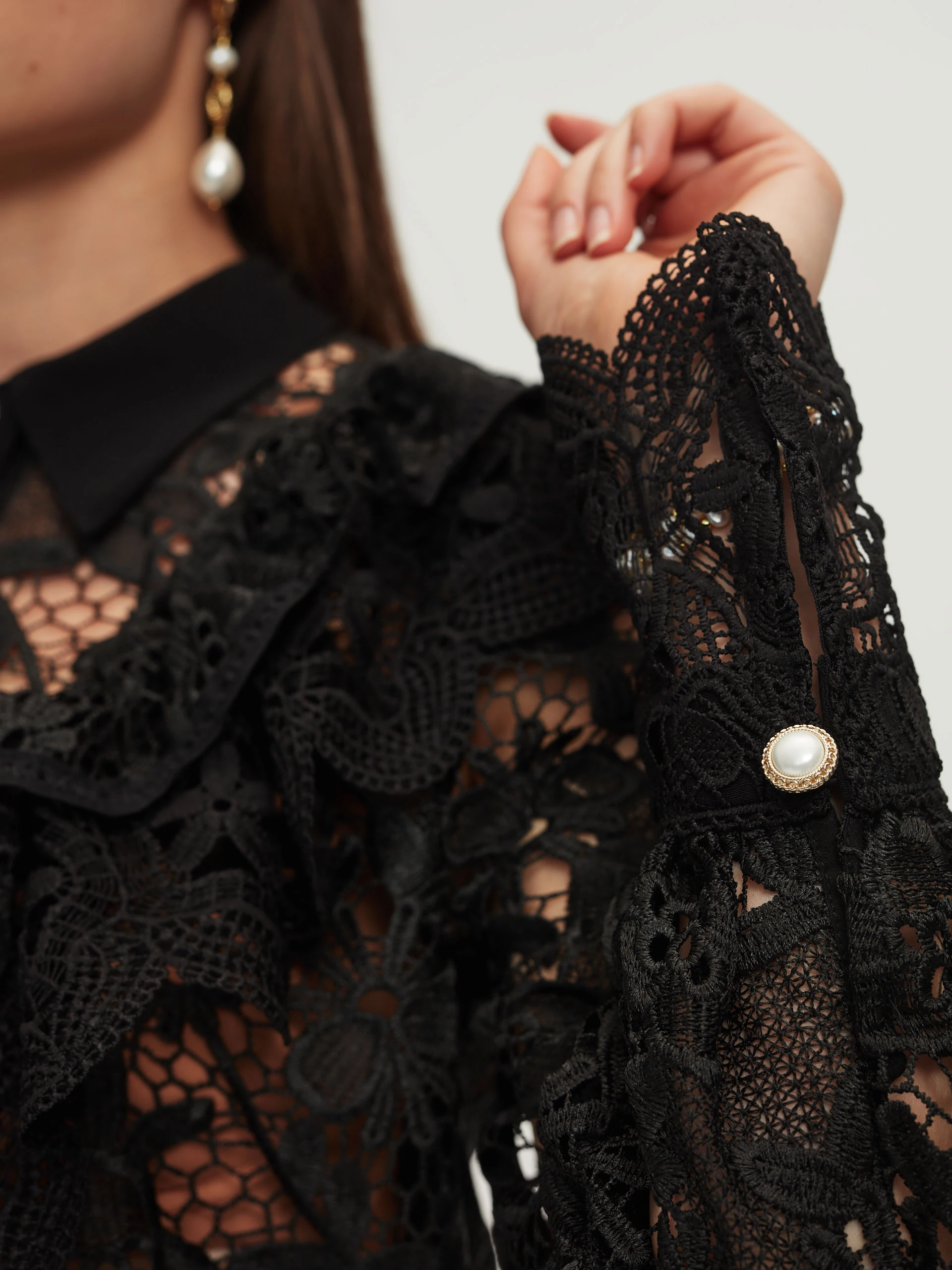Black lace shirt