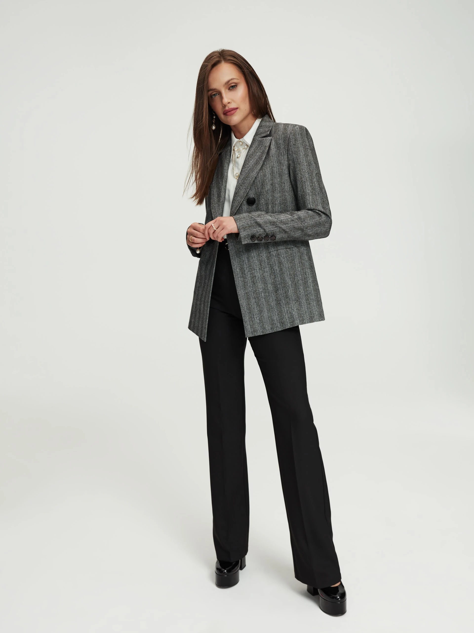 Black pants with wide legs
