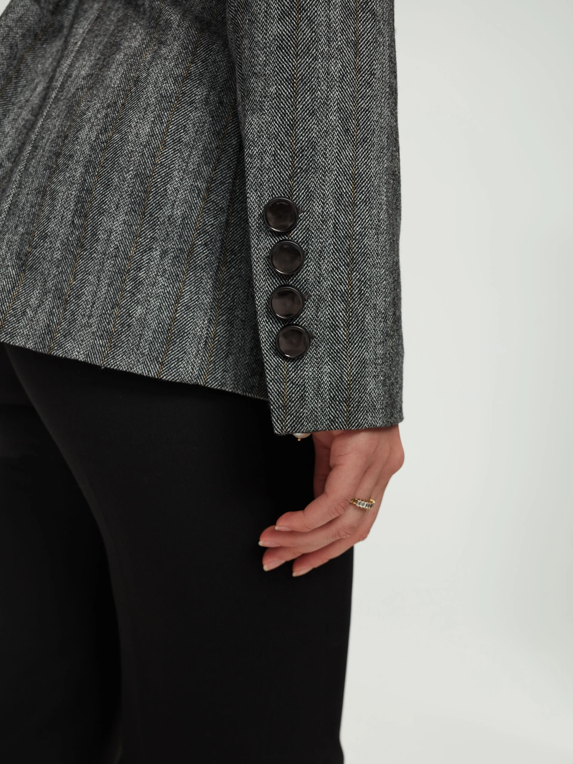 Double-breasted wool blazer