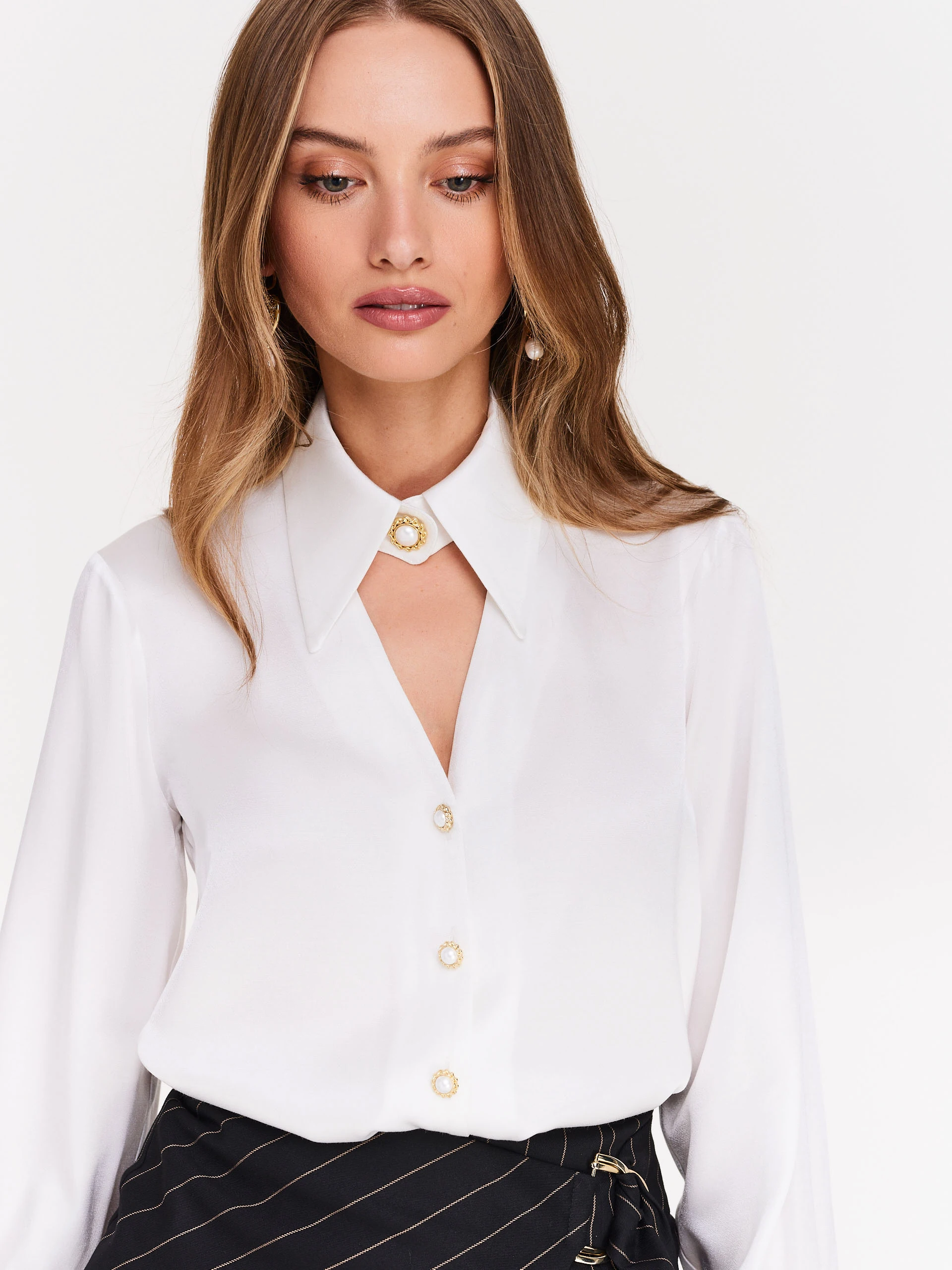 White shirt with cutout