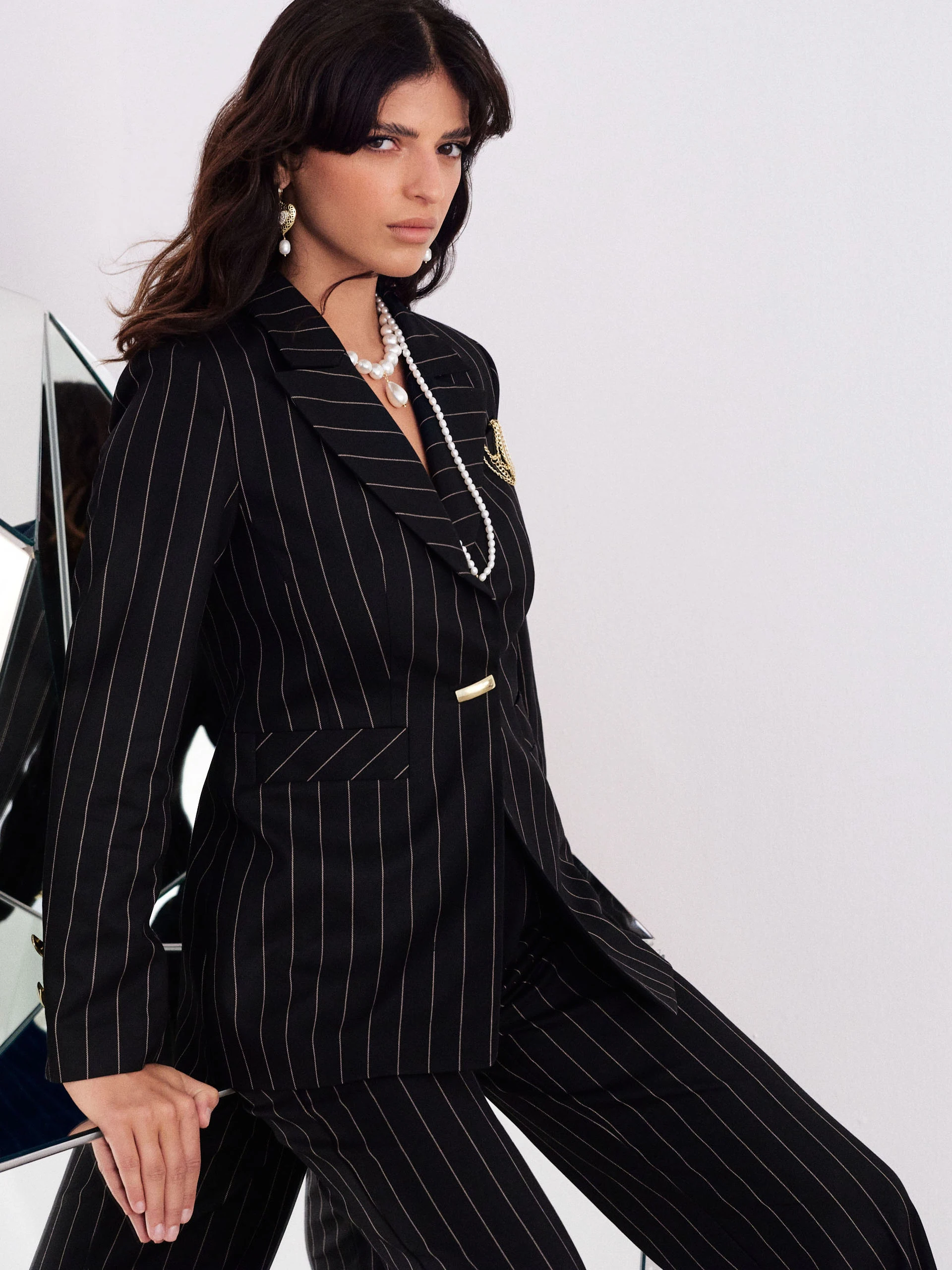 Ribbed high-waisted cigarillos