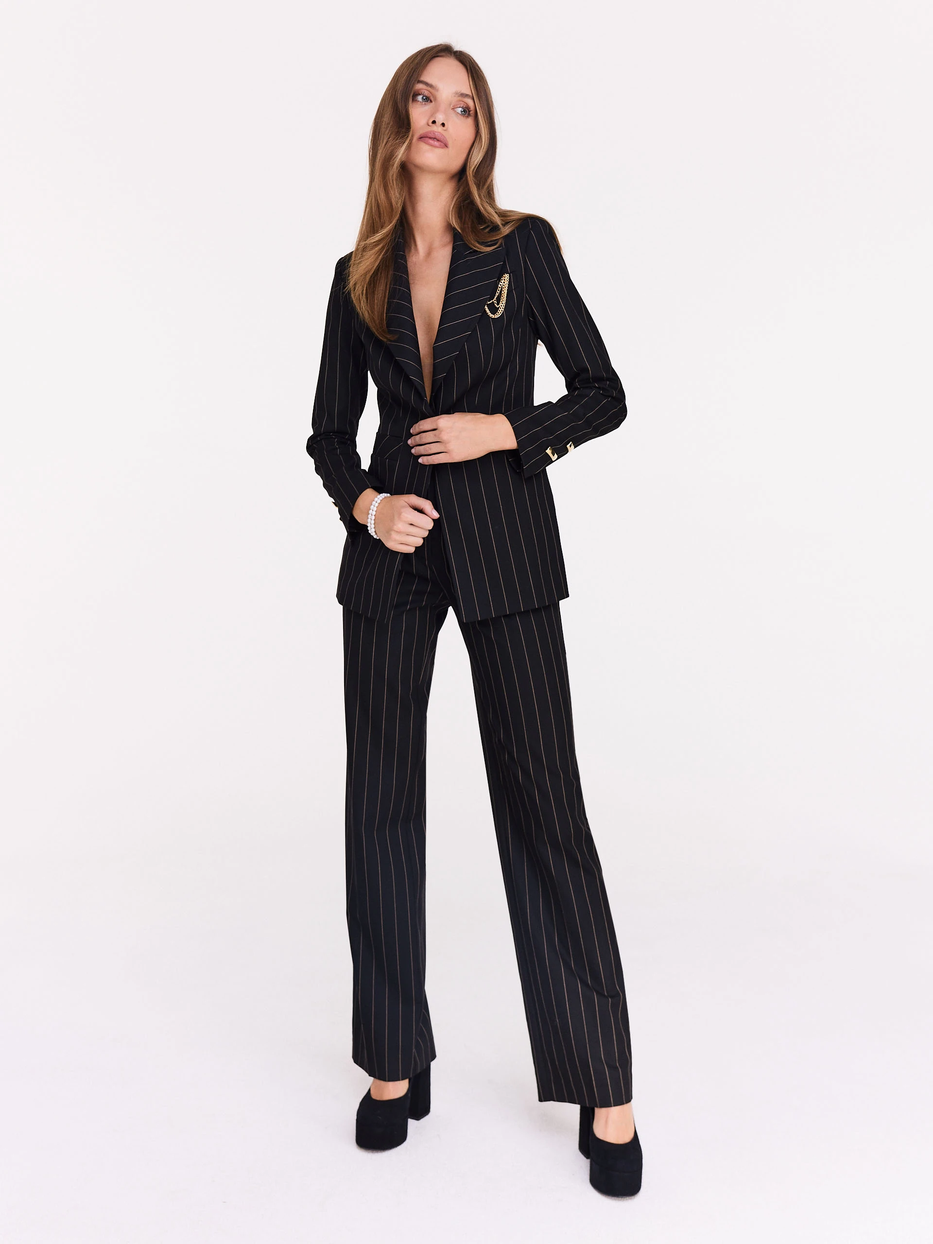 Ribbed high-waisted cigarillos