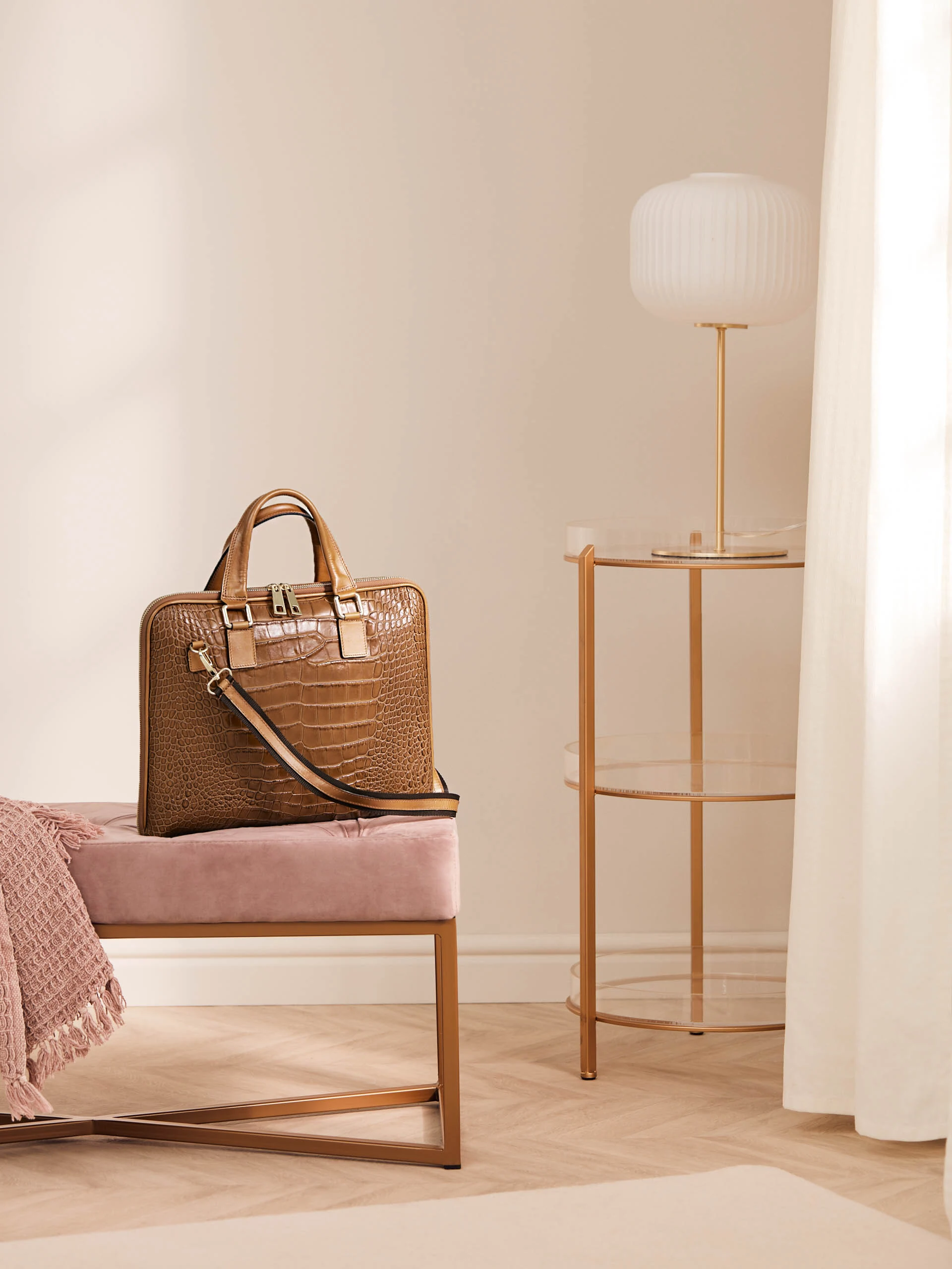 BROWN LEATHER BRIEFCASE