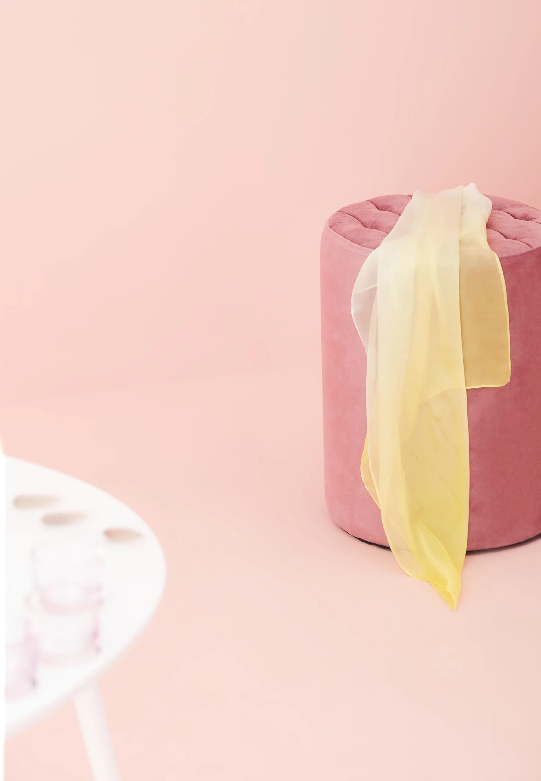 YELLOW SILK SCARF