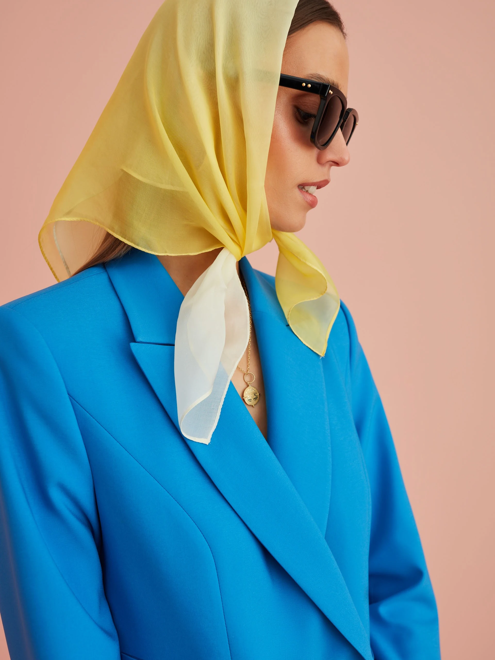 YELLOW SILK SCARF