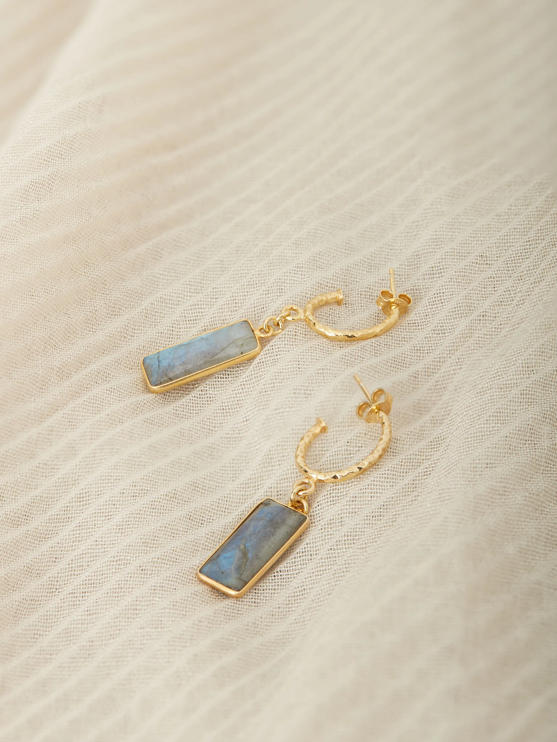 EARRINGS WITH INSET STONES