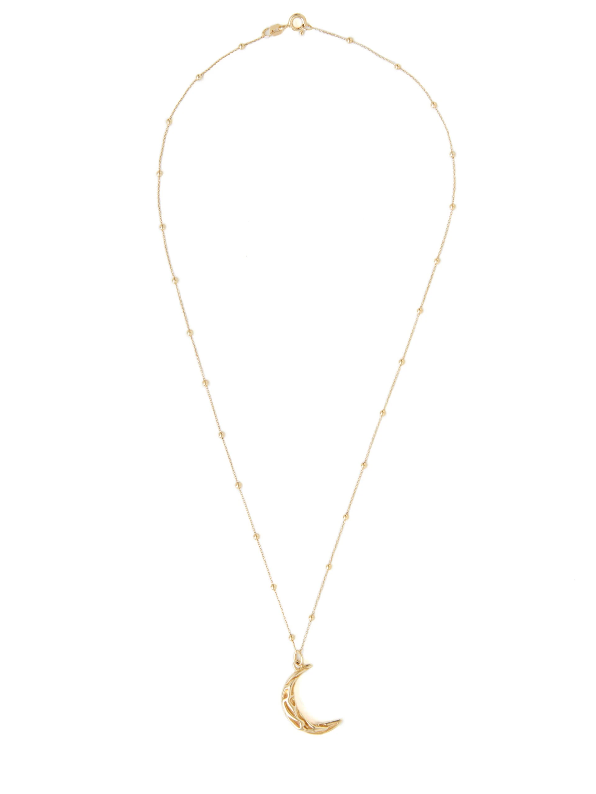 GOLD-PLATED MOON NECKLACE