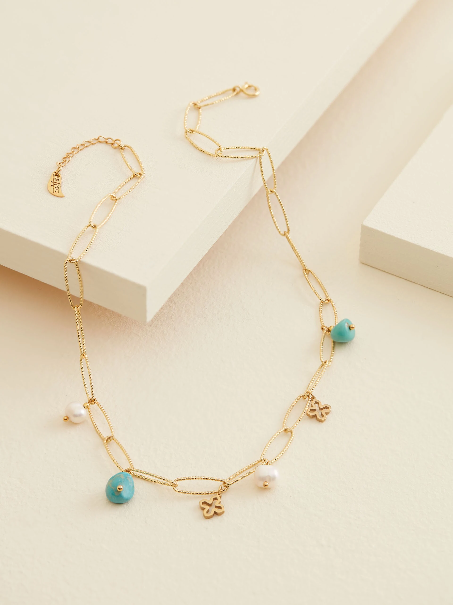 GOLD PLATED CHARMS NECKLACE