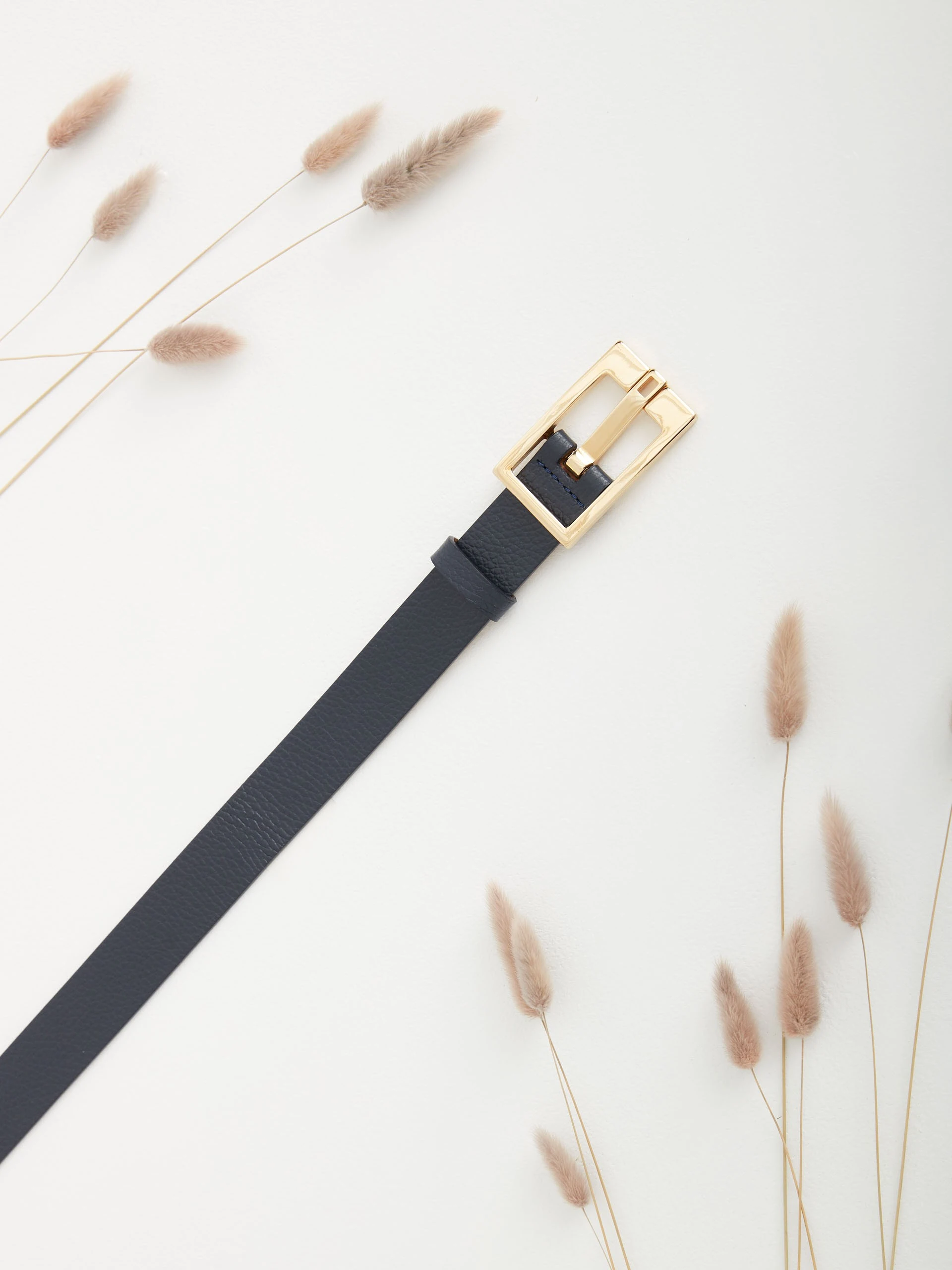 LEATHER NAVY BELT