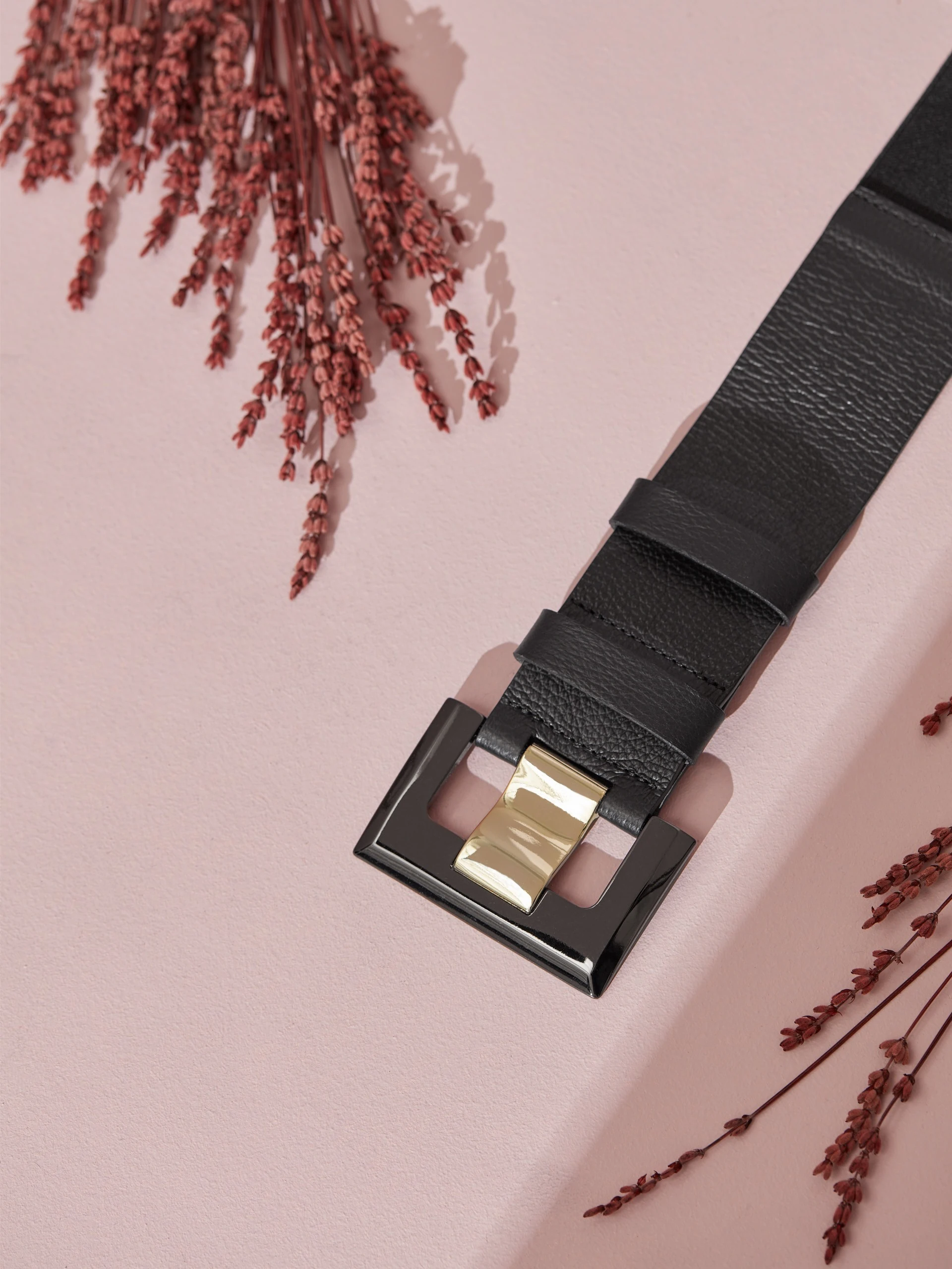 BLACK WIDE BELT