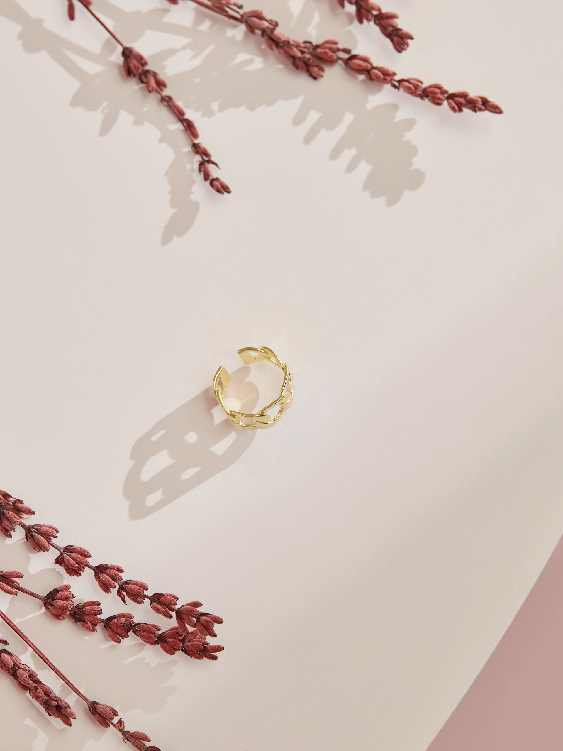 GOLD-PLATED WIDE RING