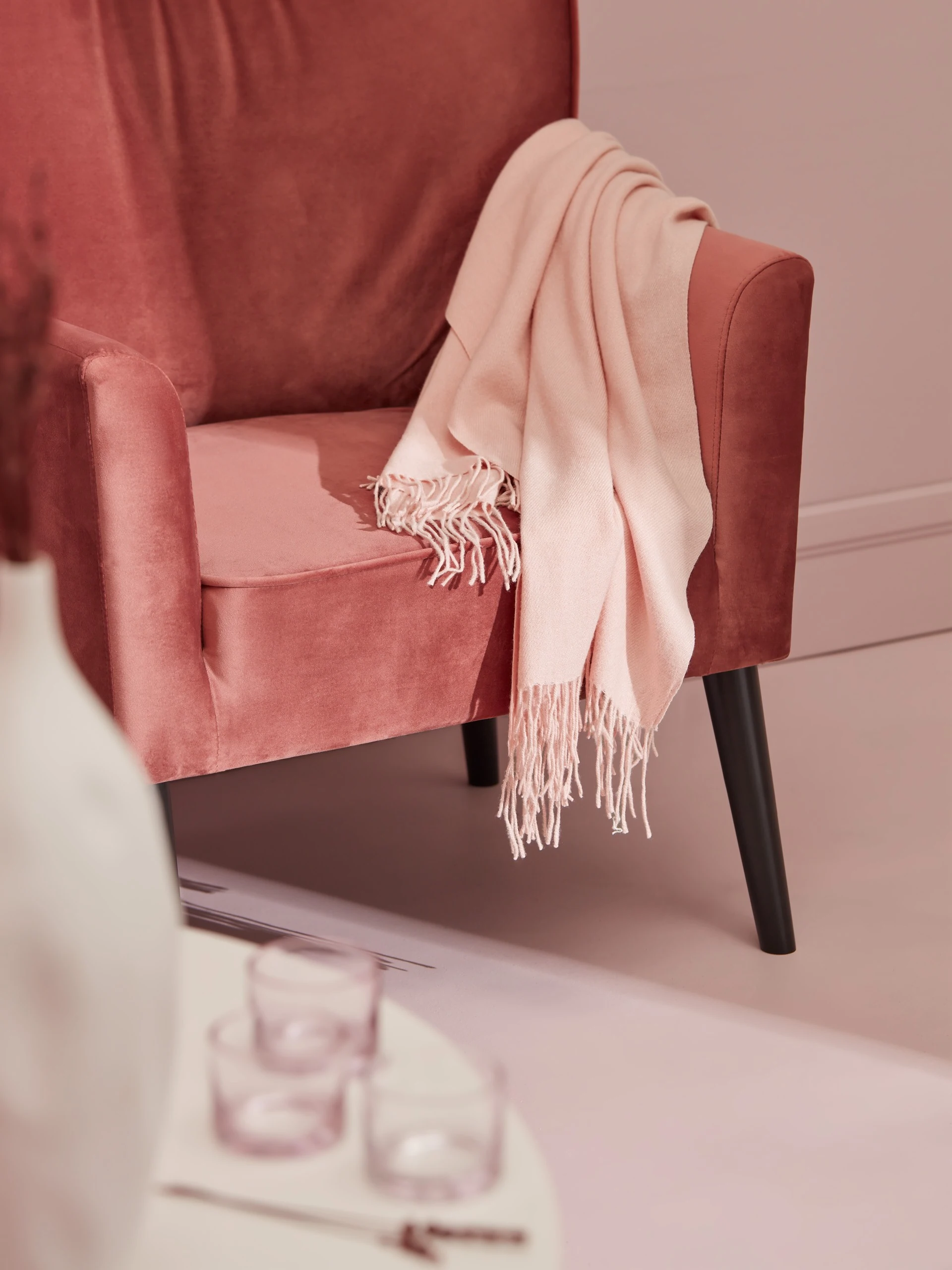 PINK WOOL SHAWL