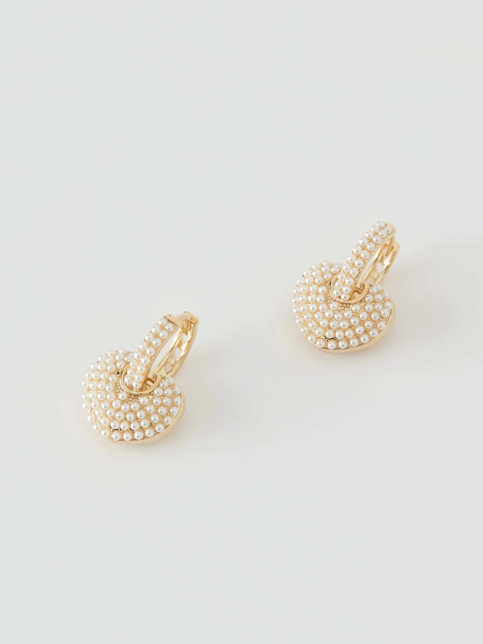 Copper beaded earrings