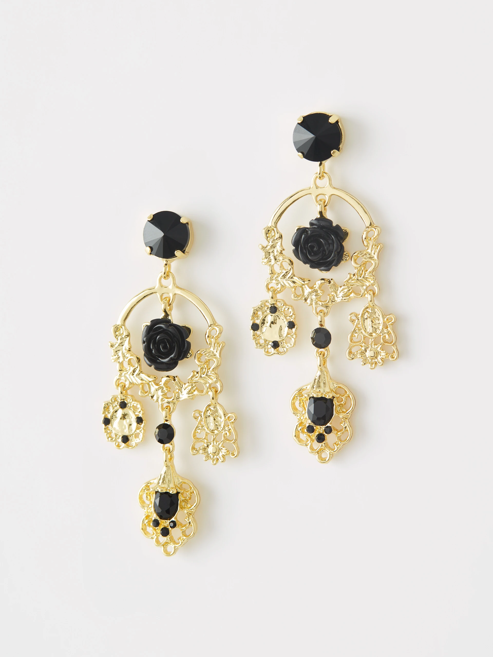 Large decorative earrings