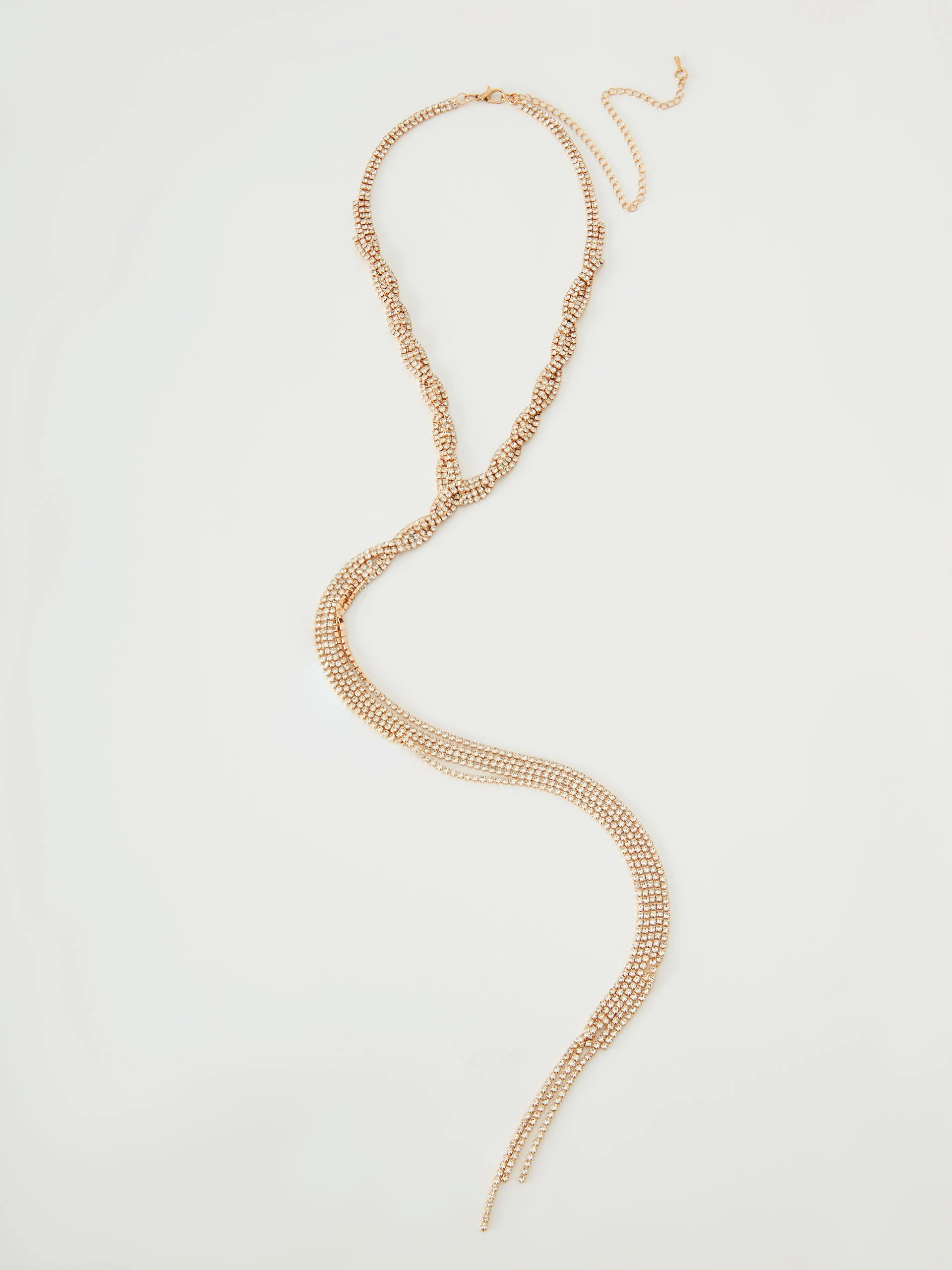 Long braided necklace