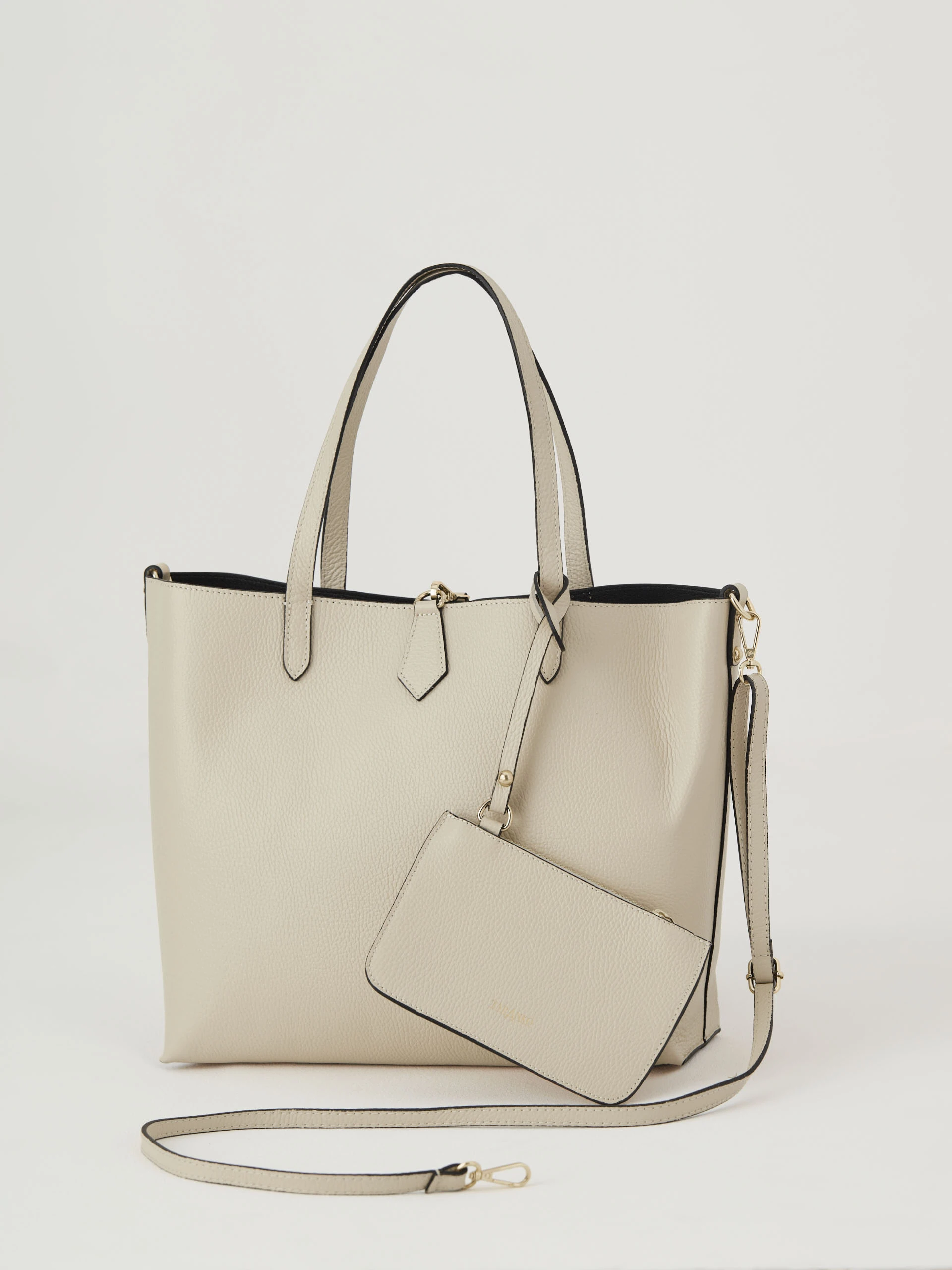 Beige shopper bag