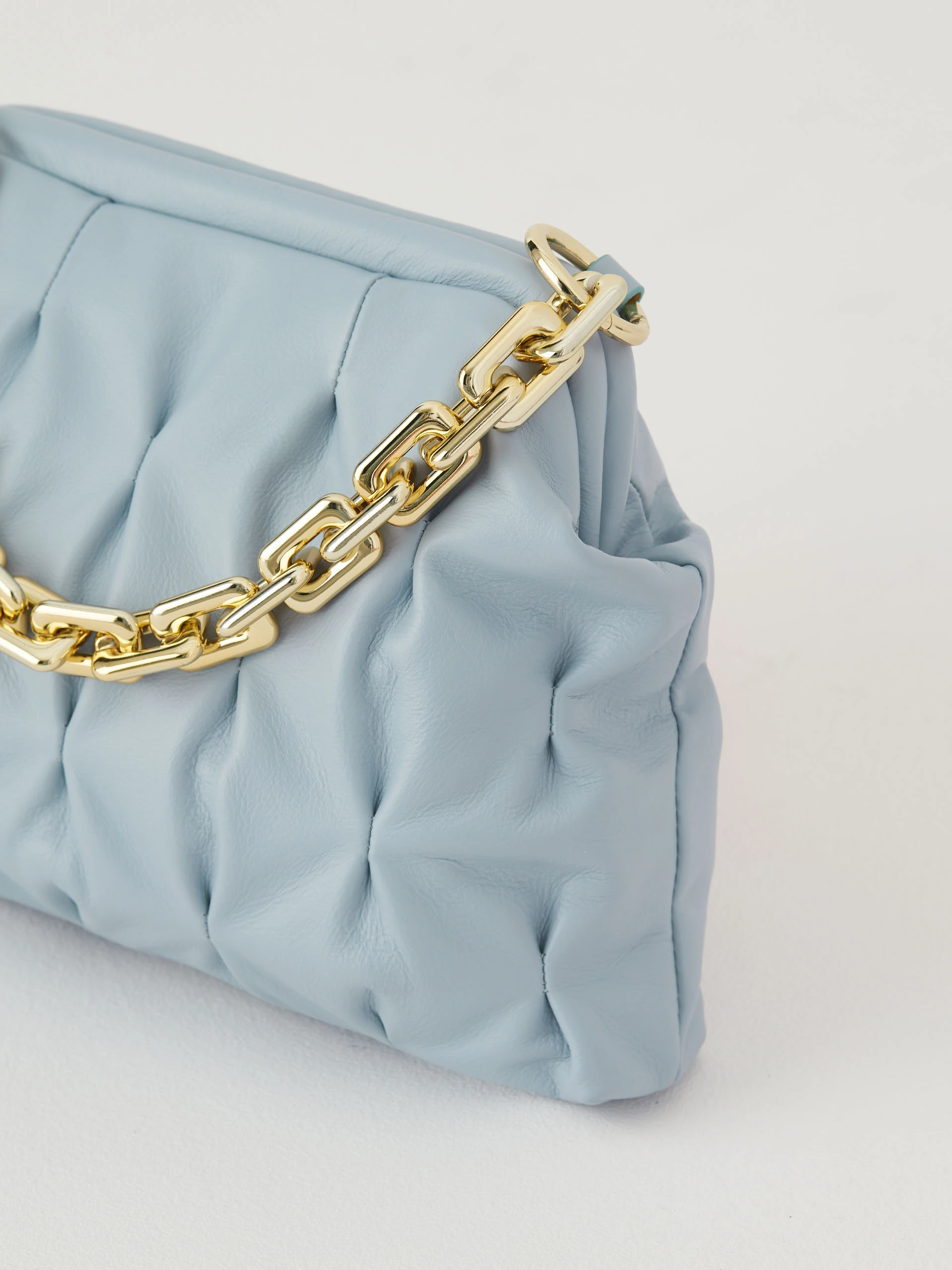 Blue leather bag
