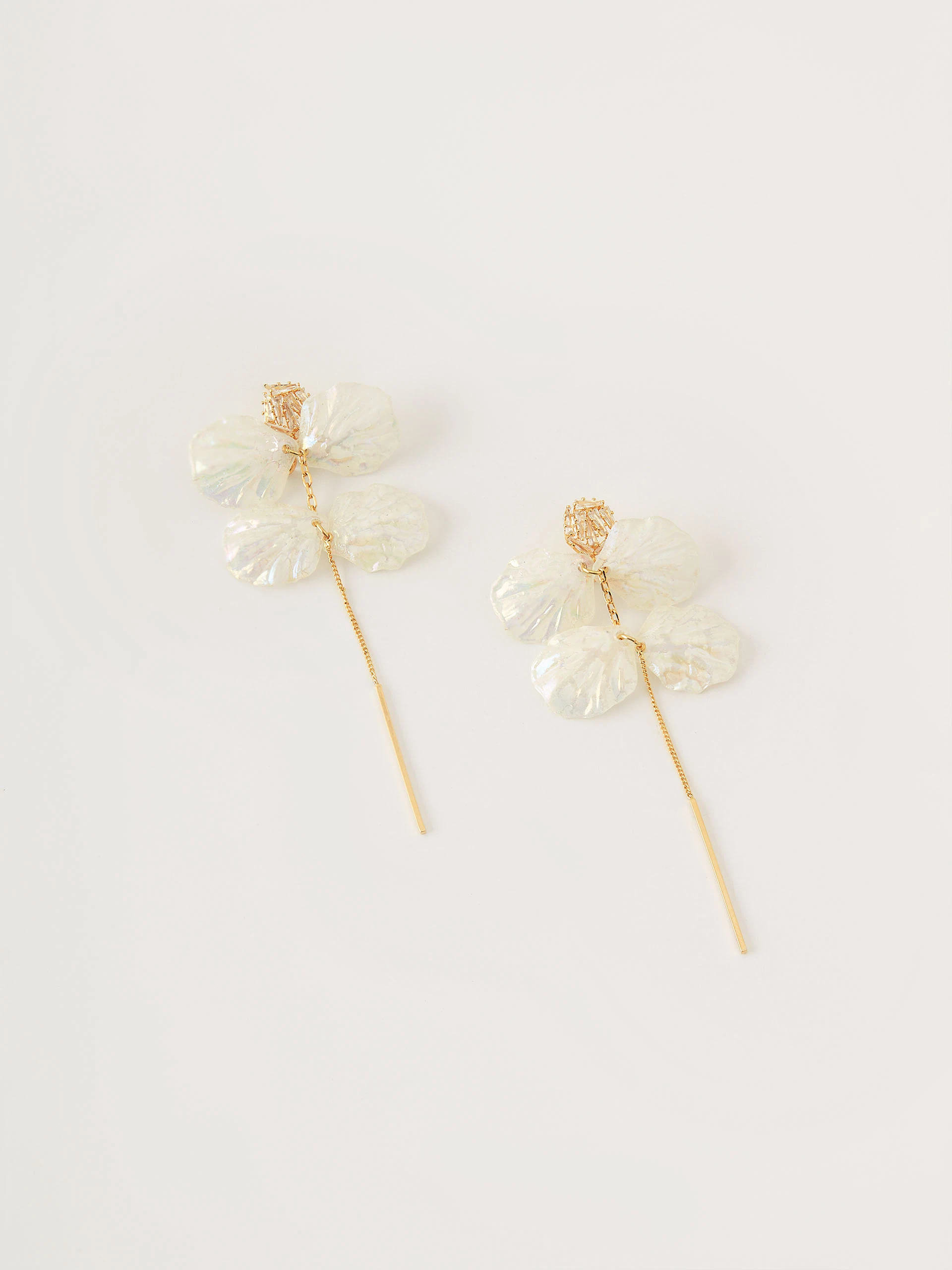 Decorated zirconia earrings