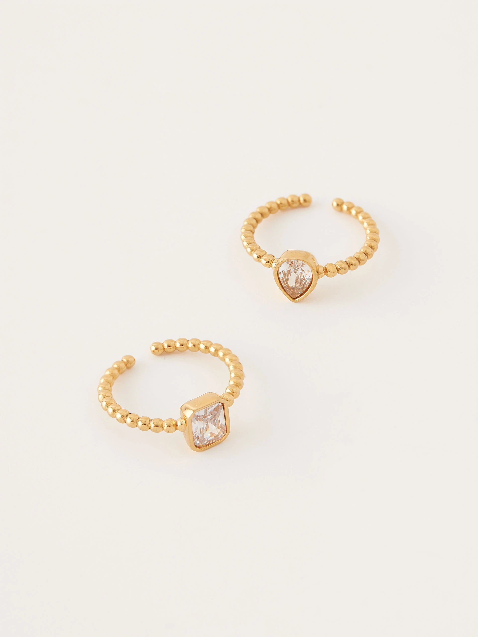 Set of two copper onesize rings