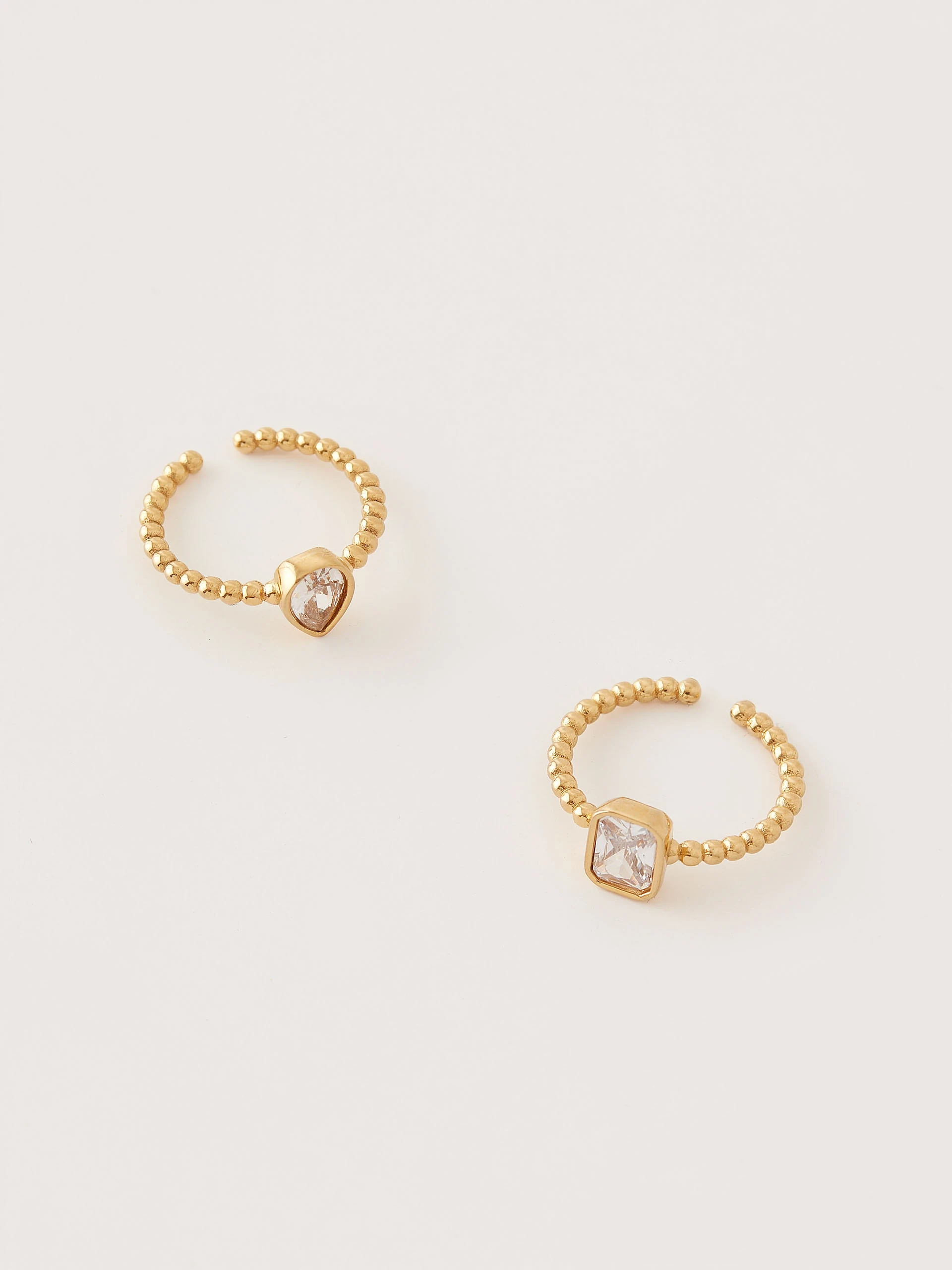 Set of two copper onesize rings