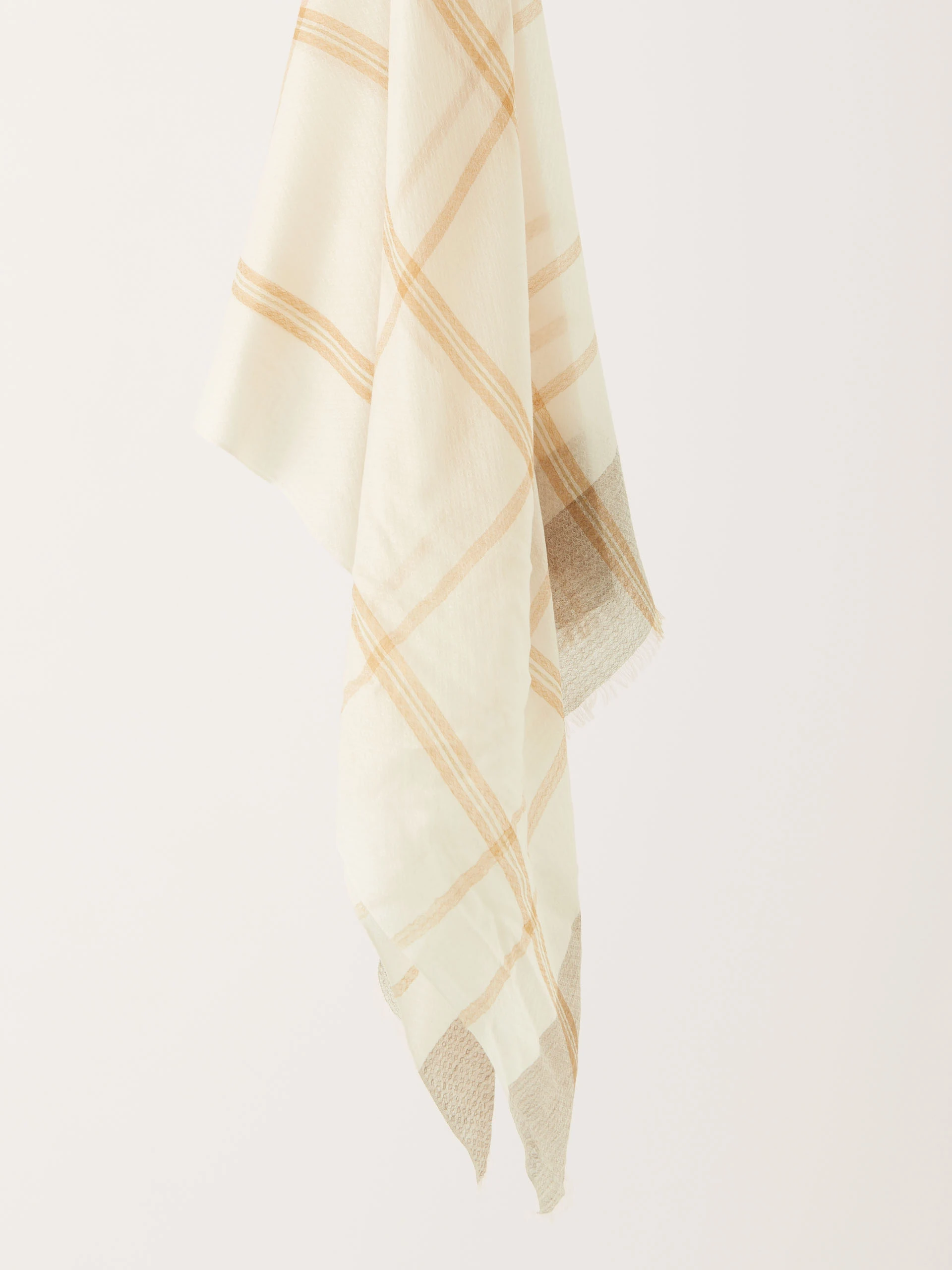 Large woolen shawl in warm colors