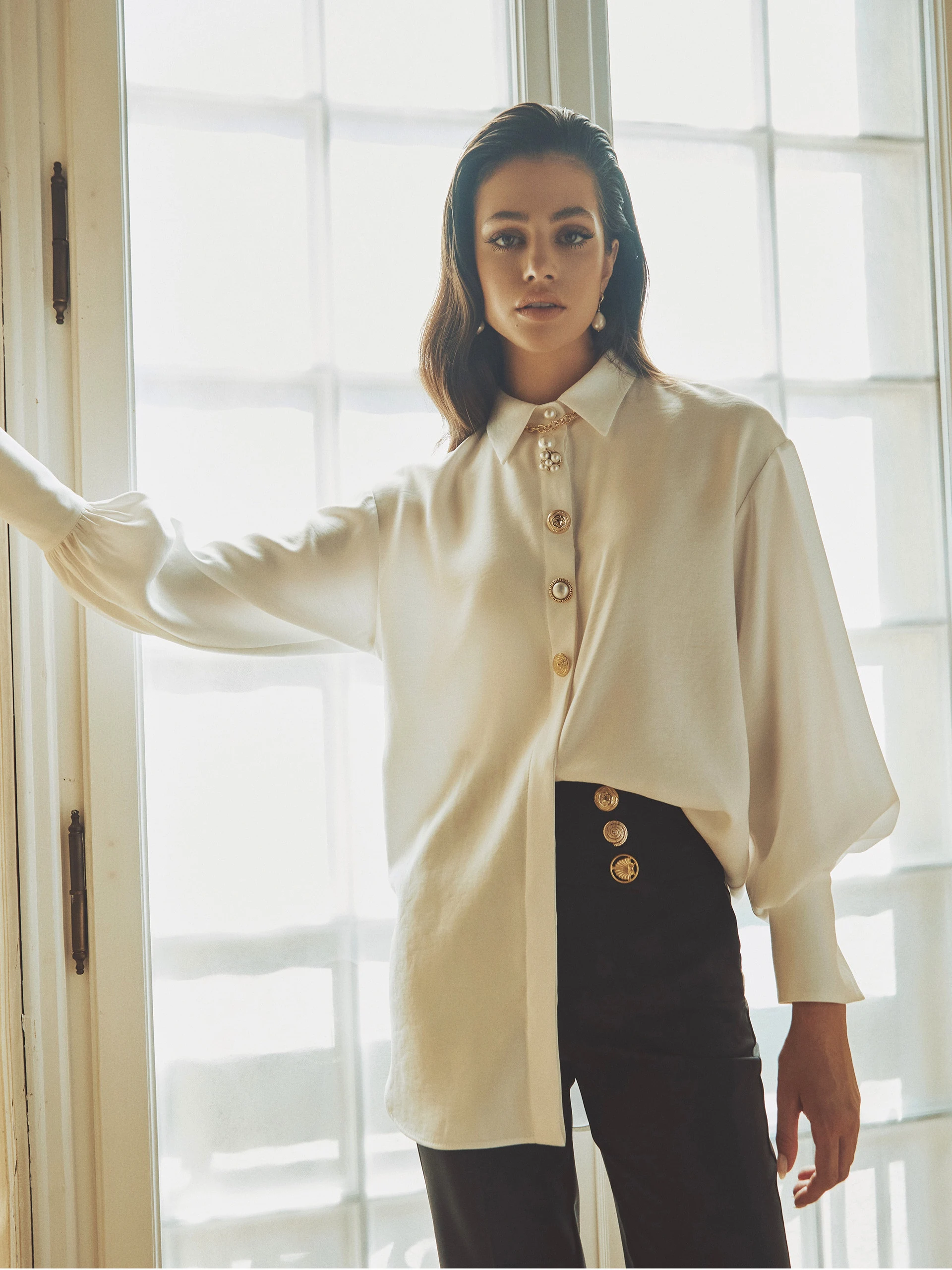 White oversize shirt