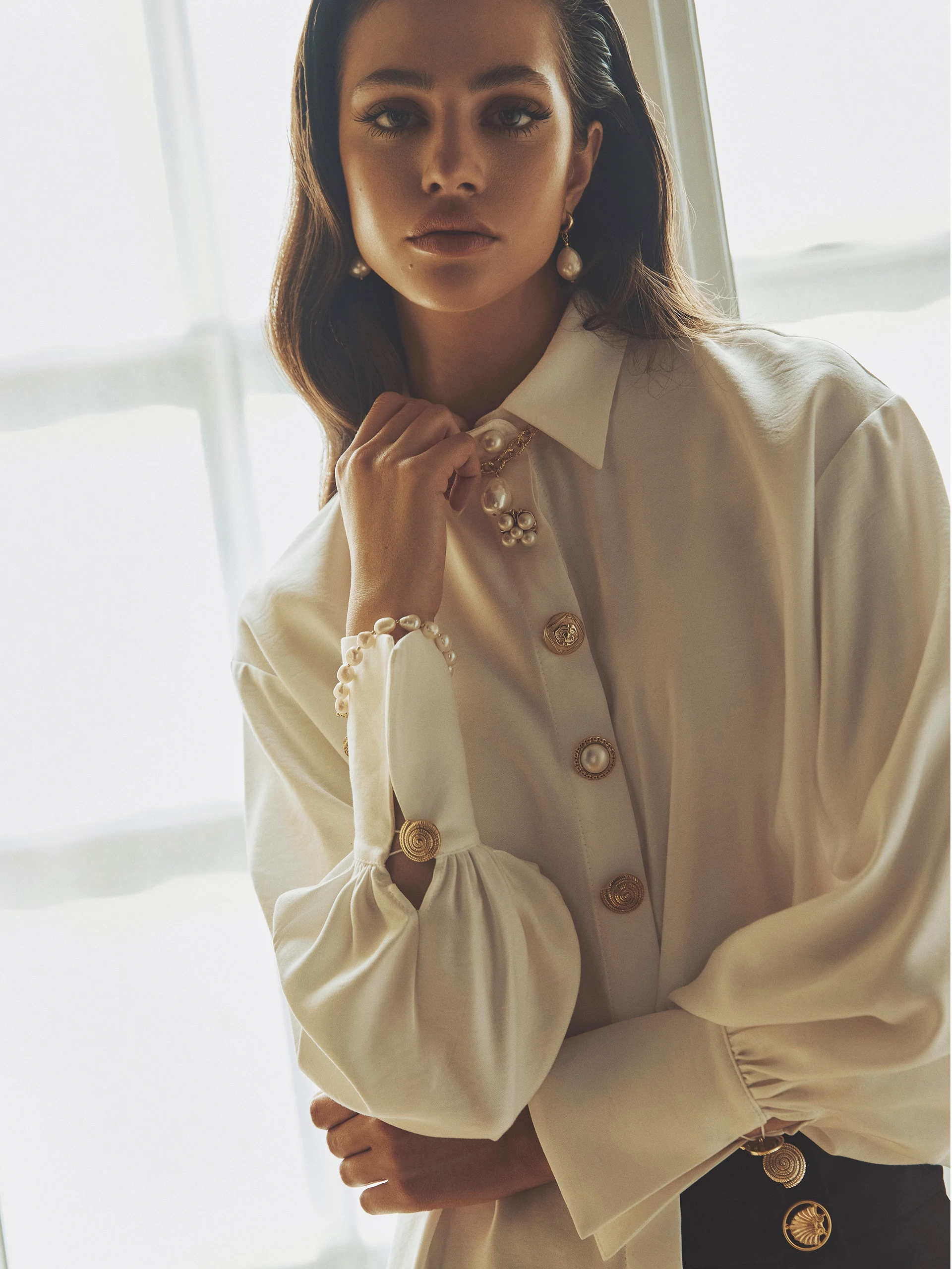 White oversize shirt
