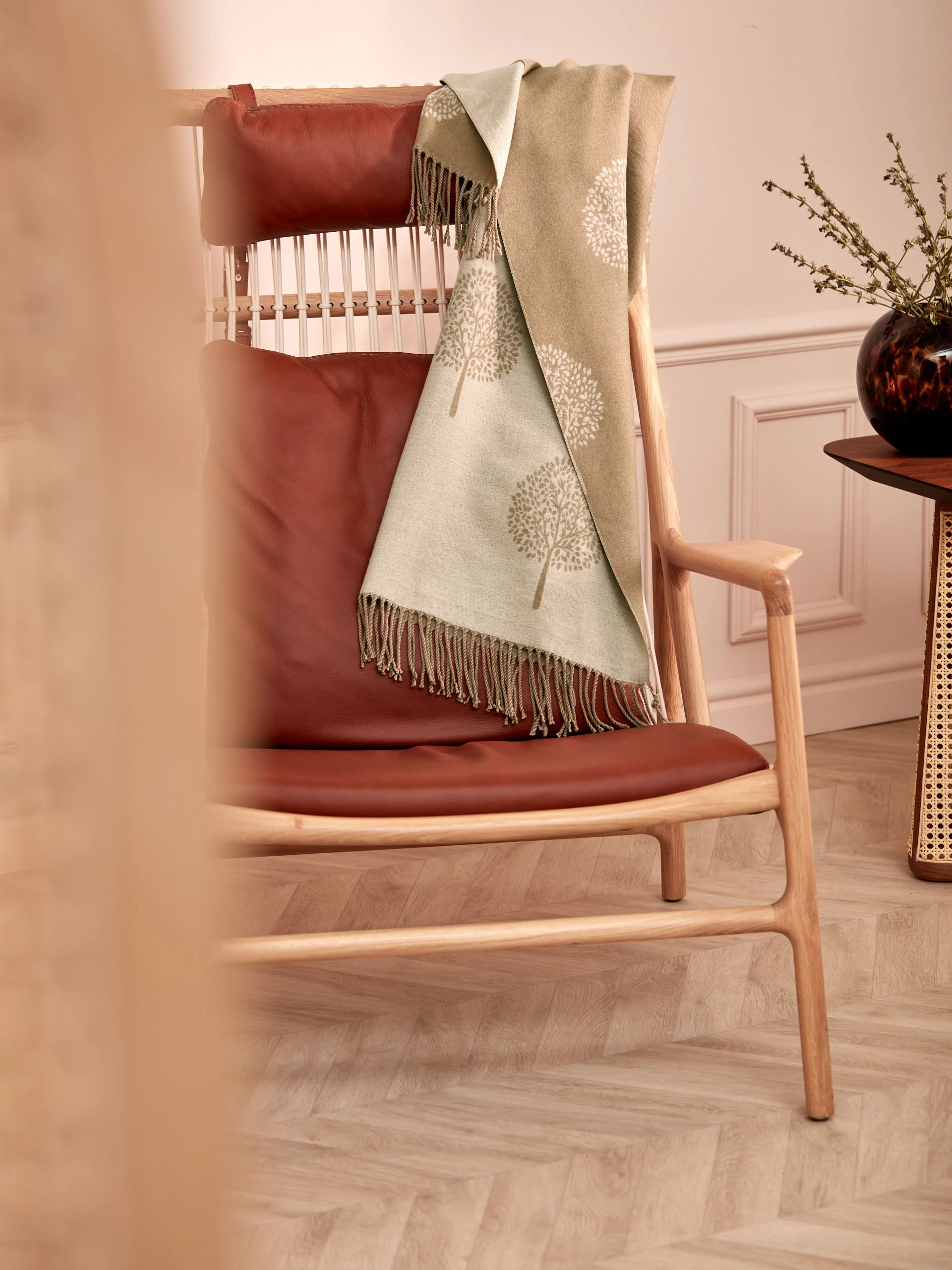 DOUBLE SIDED SCARF WITH WOOL