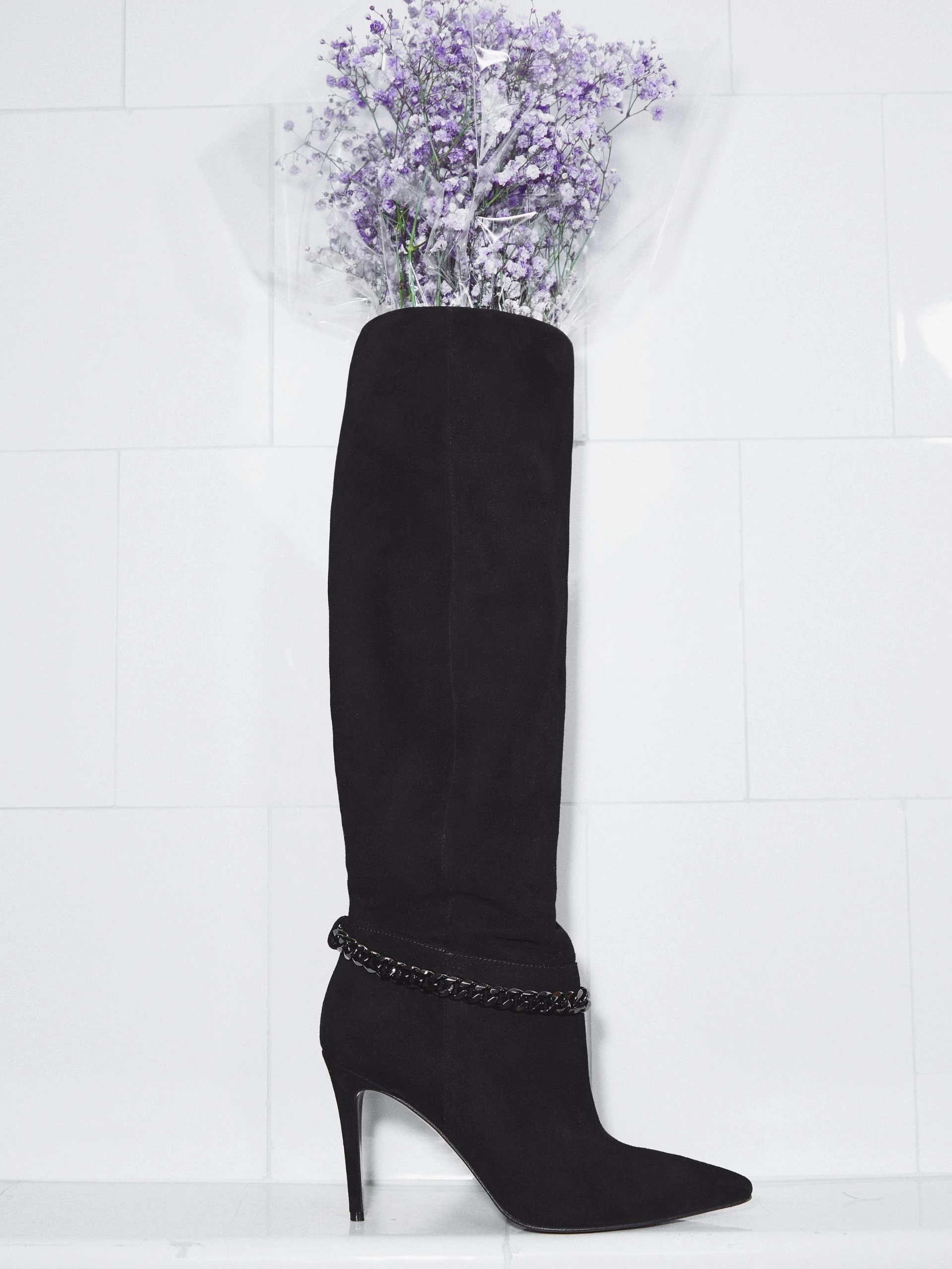 SUEDE STILETTO BOOTS