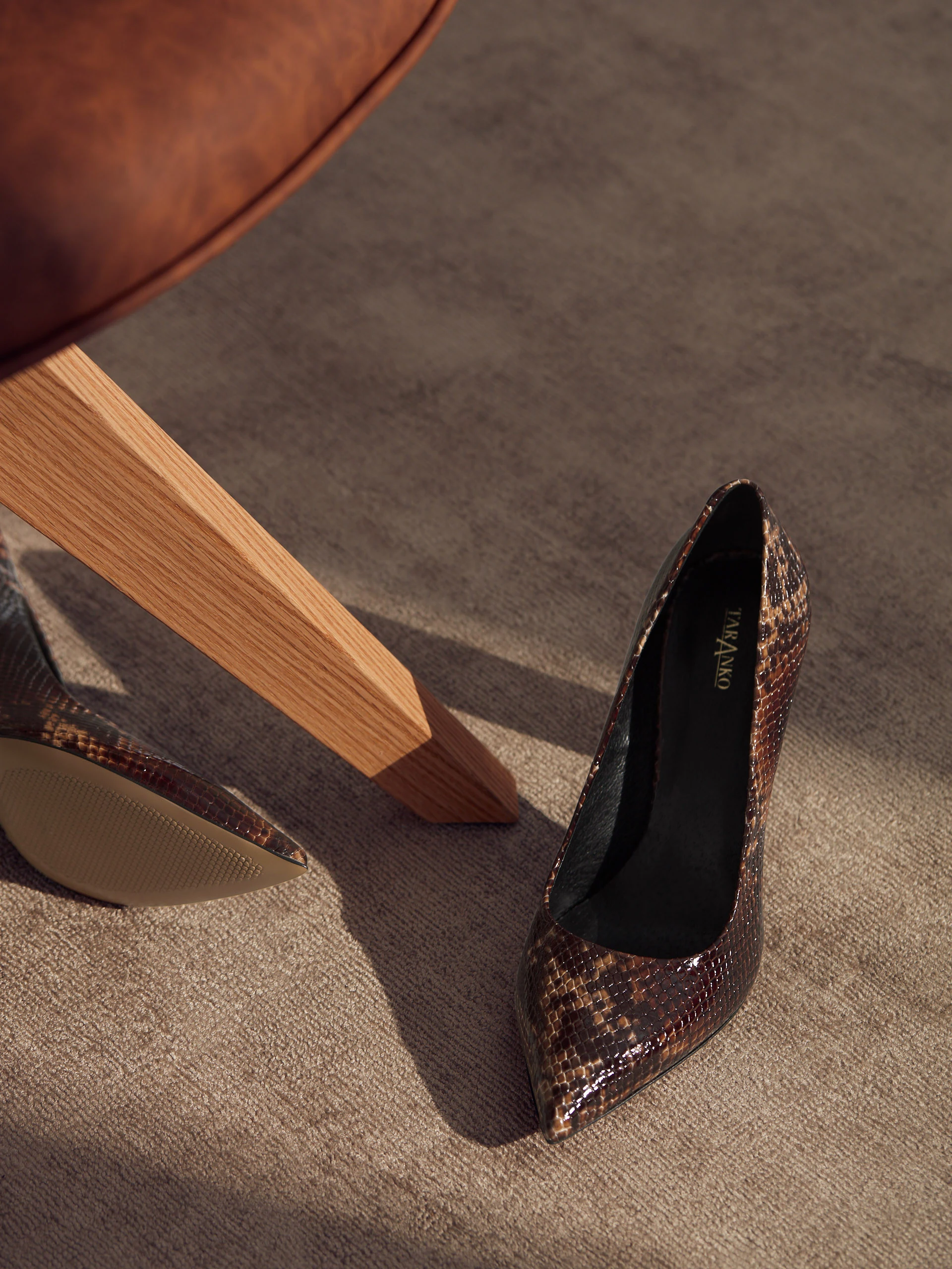 SNAKESKIN PATTERN PUMPS