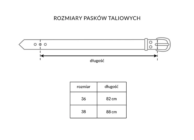 CZARNY SKÓRZANY PASEK