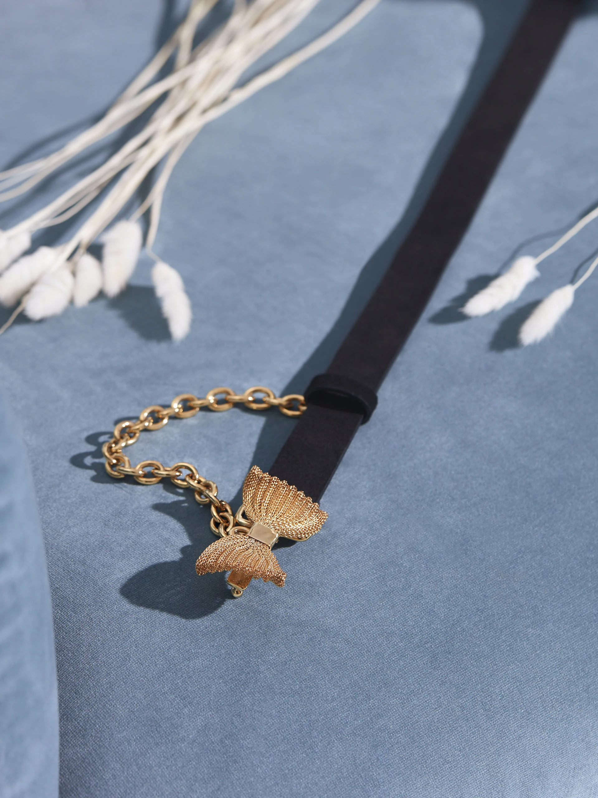 LEATHER BELT WITH BOW