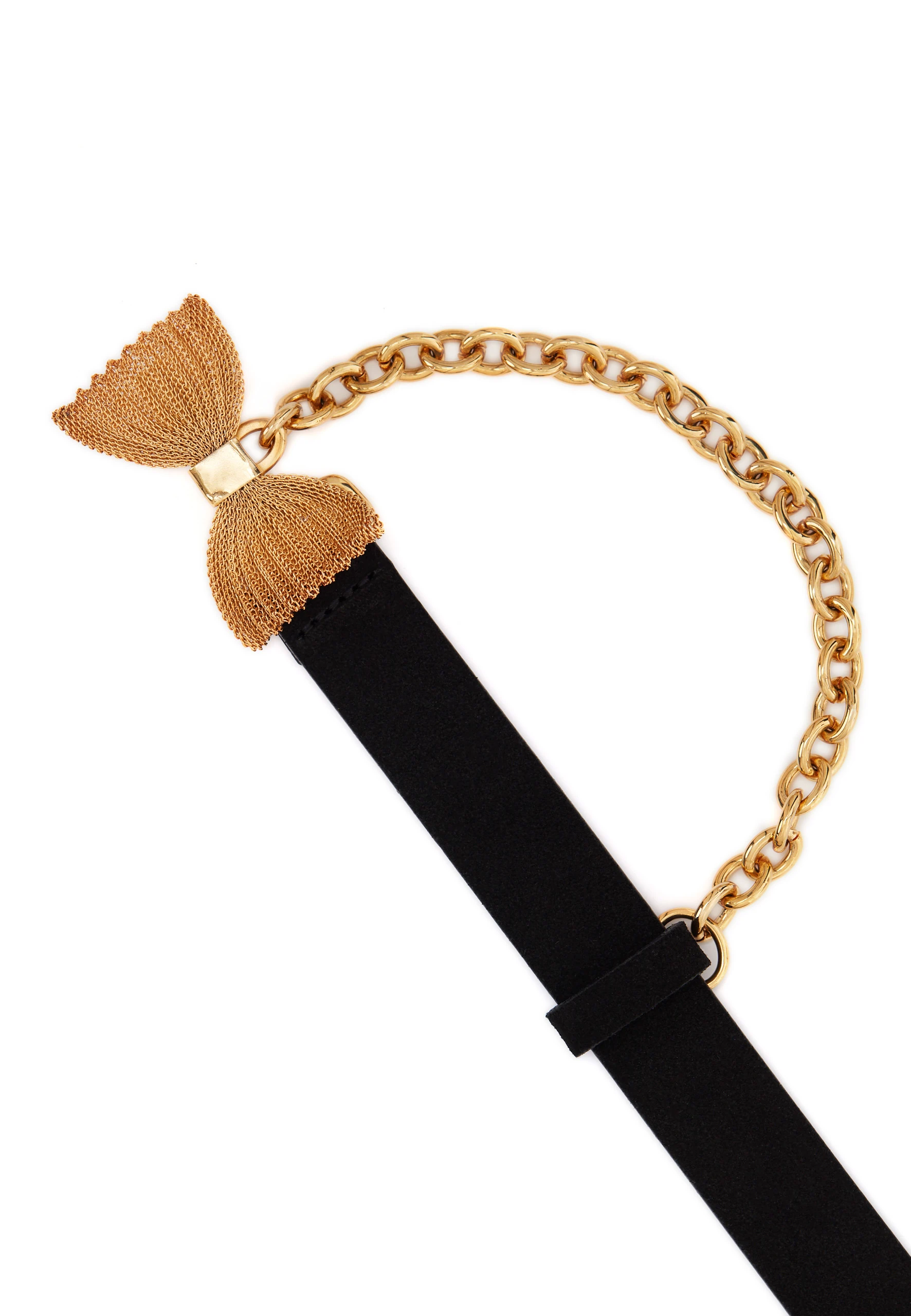LEATHER BELT WITH BOW