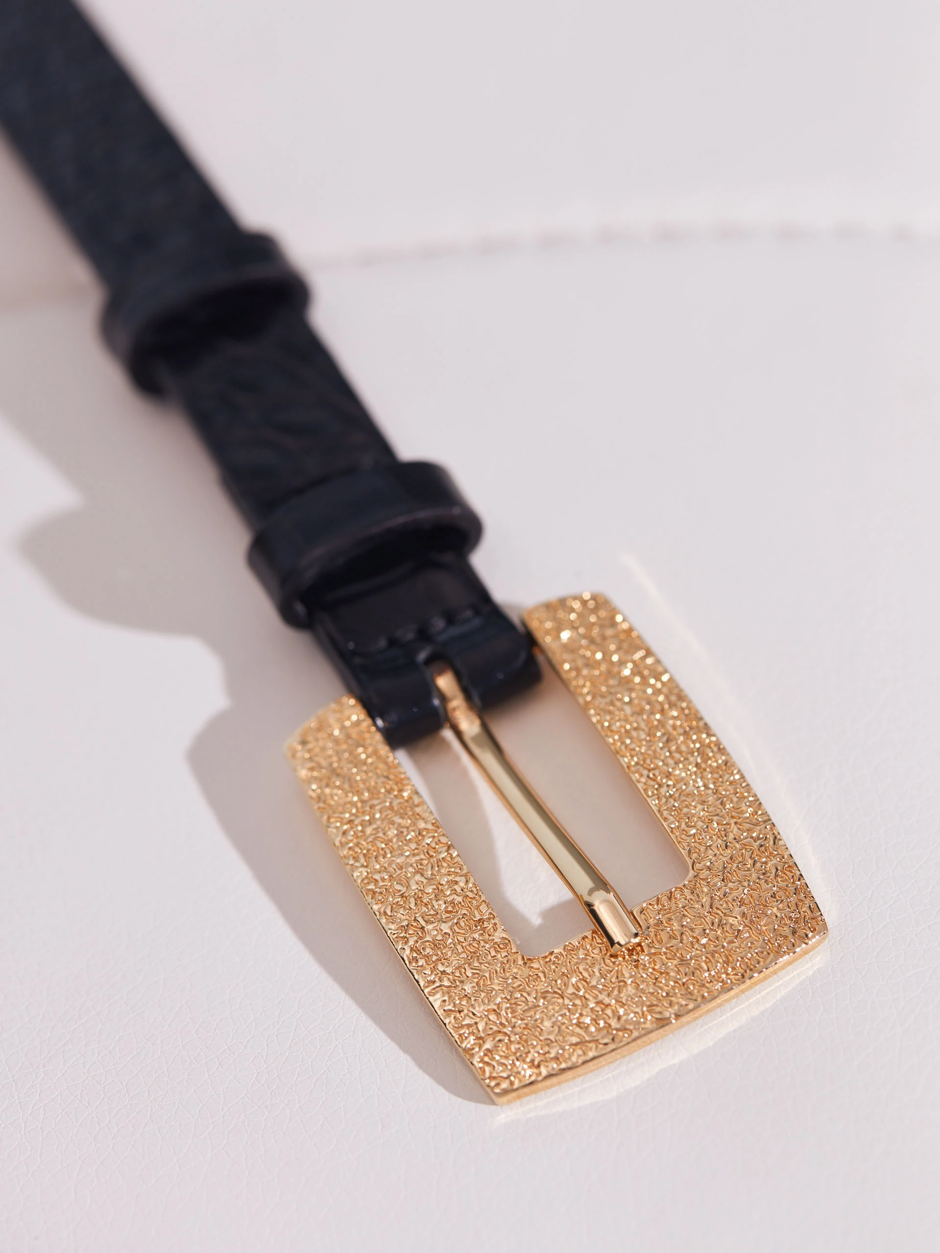 BLACK LEATHER BELT
