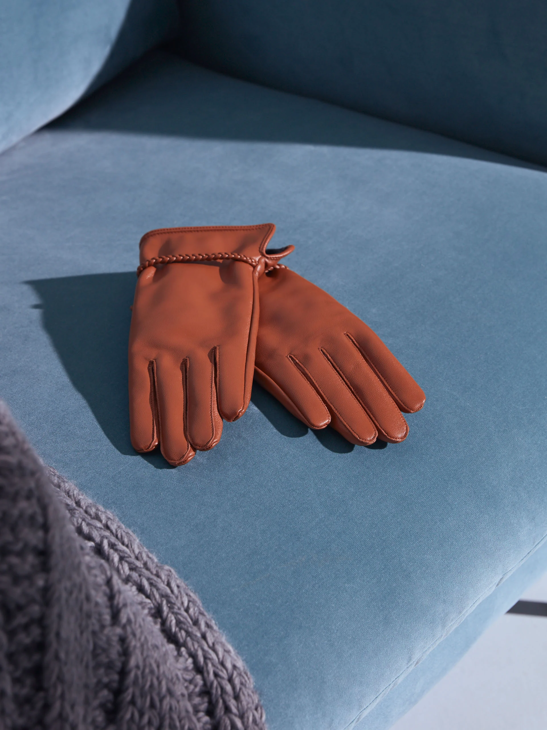 CAMEL LEATHER GLOVES