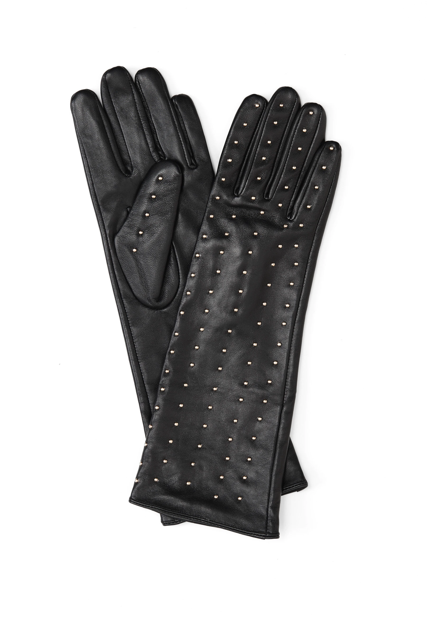 LEATHER GLOVES WITH GOLD ELEMENTS