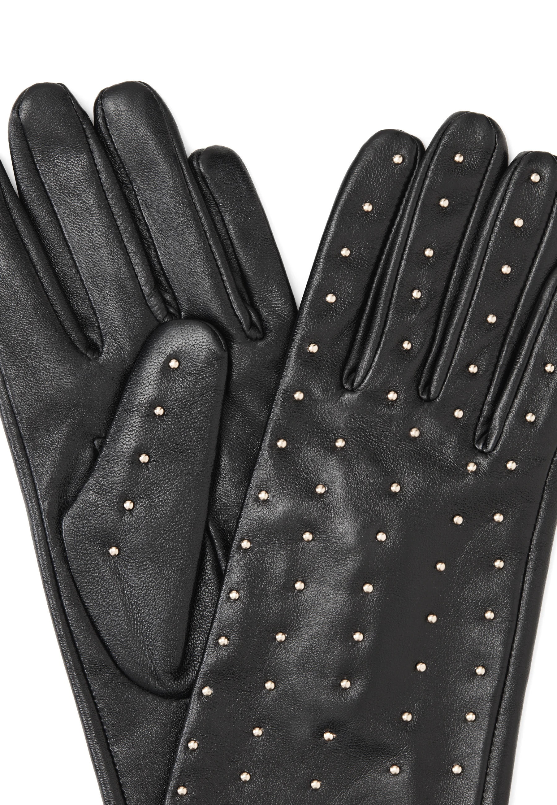 LEATHER GLOVES WITH GOLD ELEMENTS