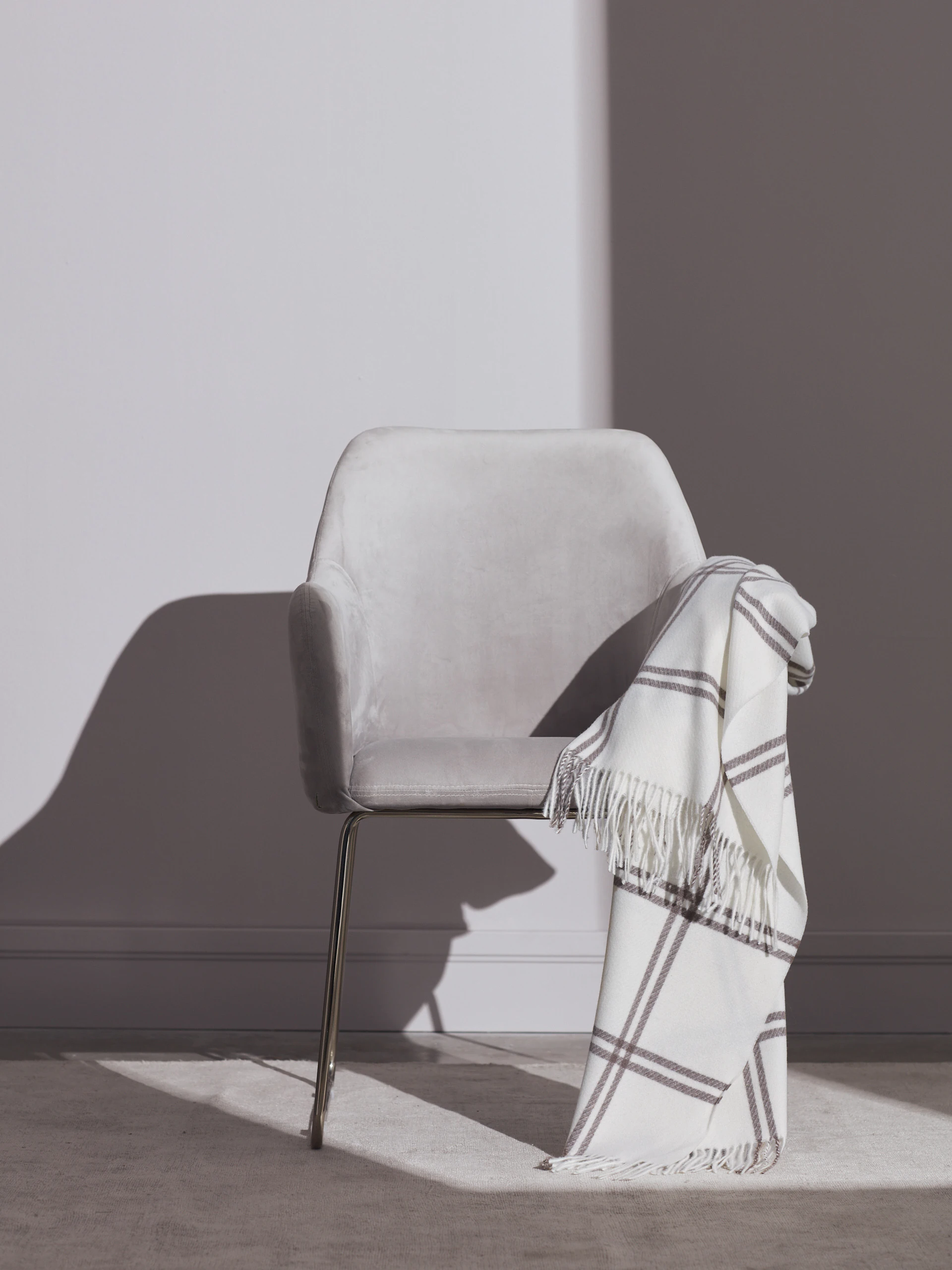 BROWN CHECK SCARF
