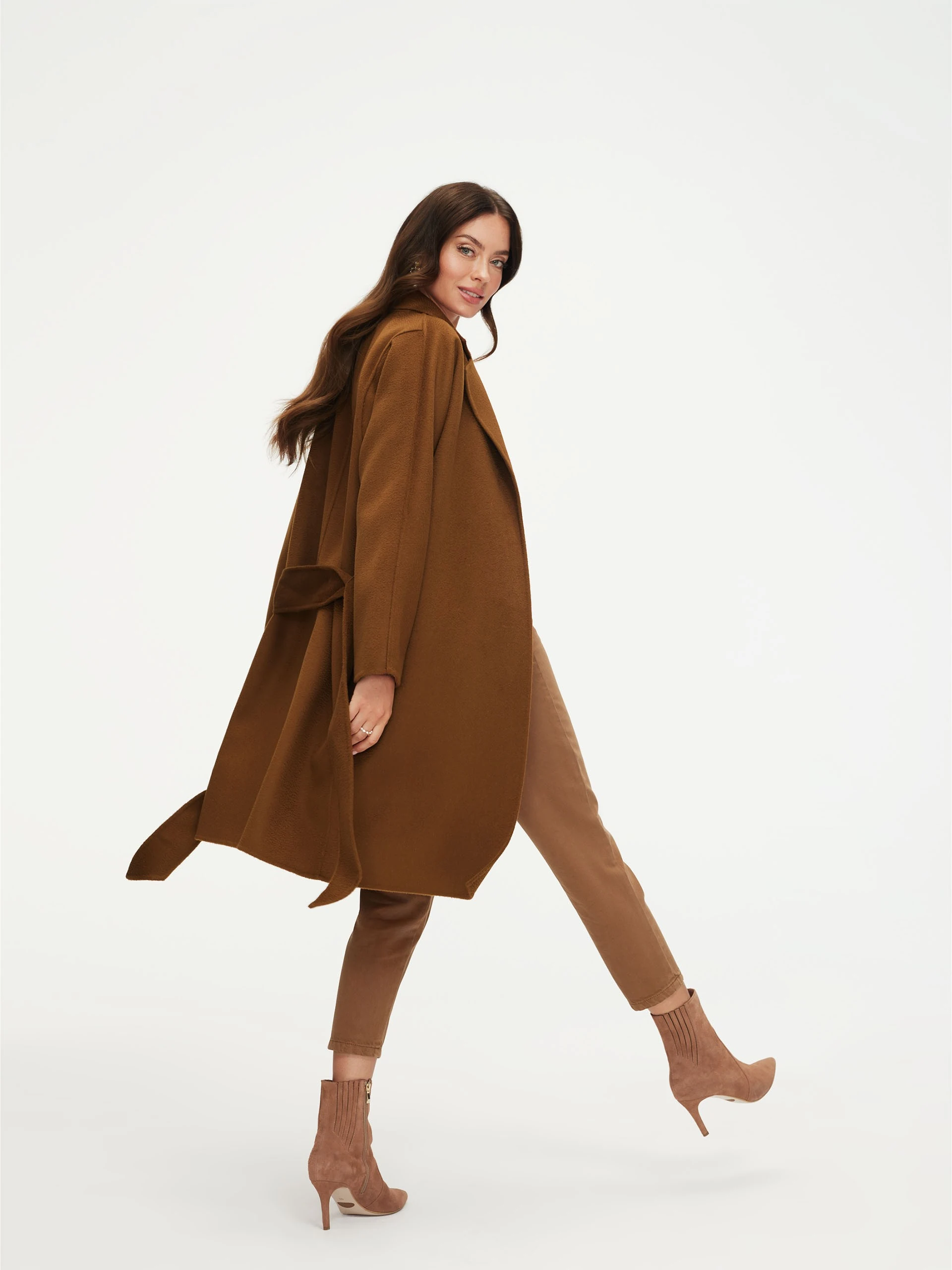 Beige heeled boots