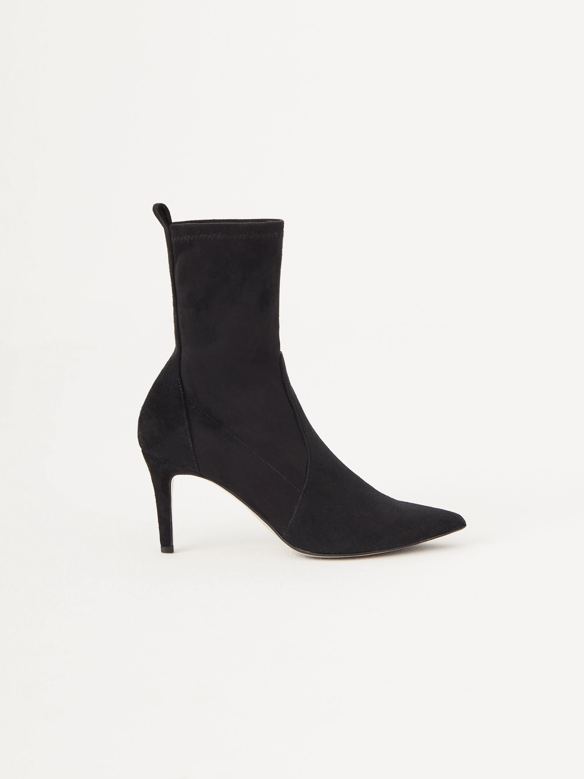 Black suede heeled boots