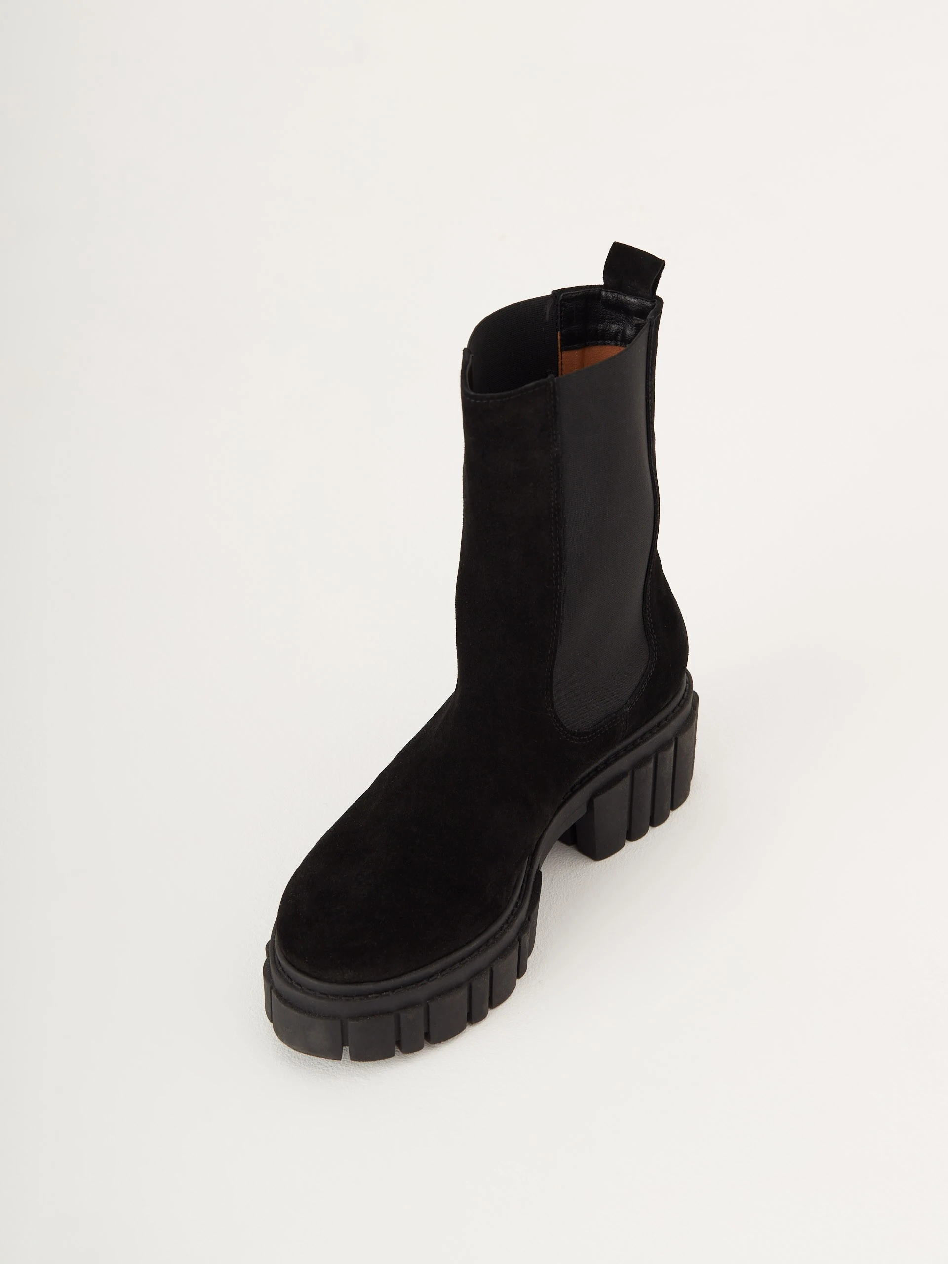 Black platform boots