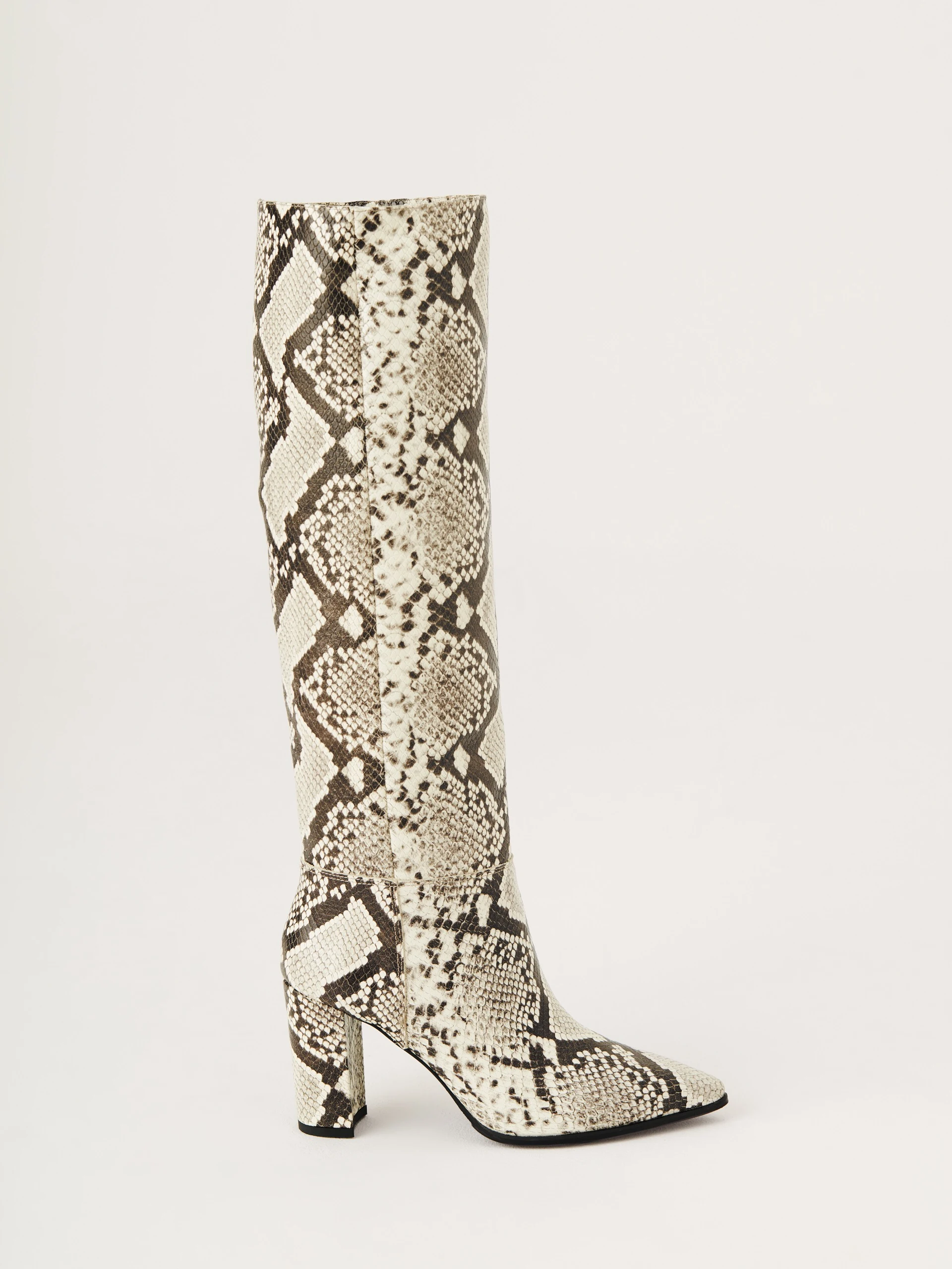 High boots in animal print