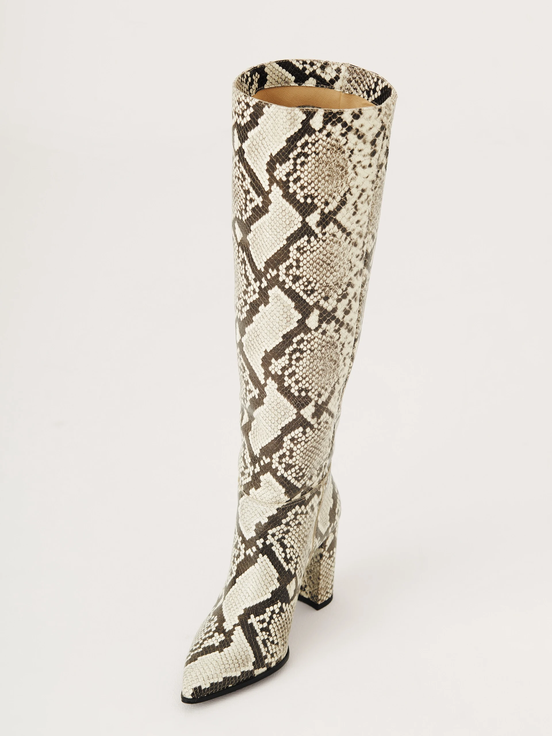 High boots in animal print