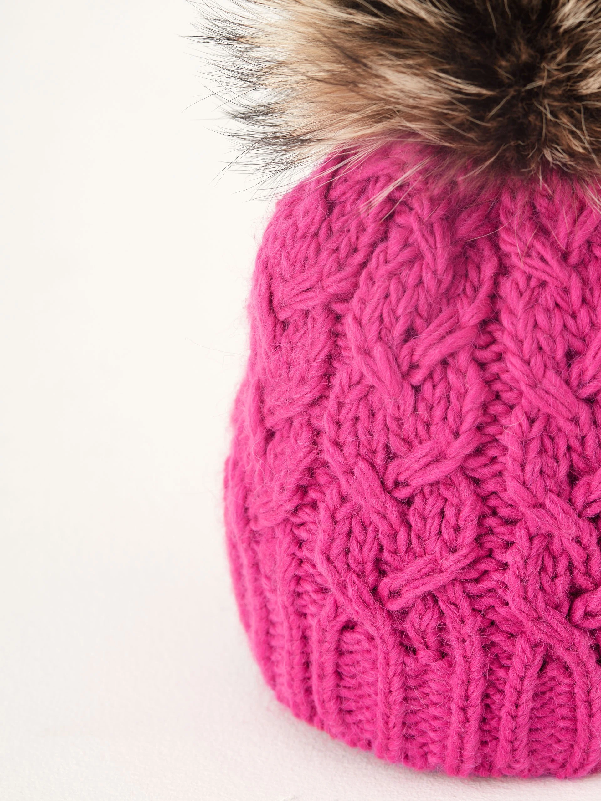 Pink wool cap