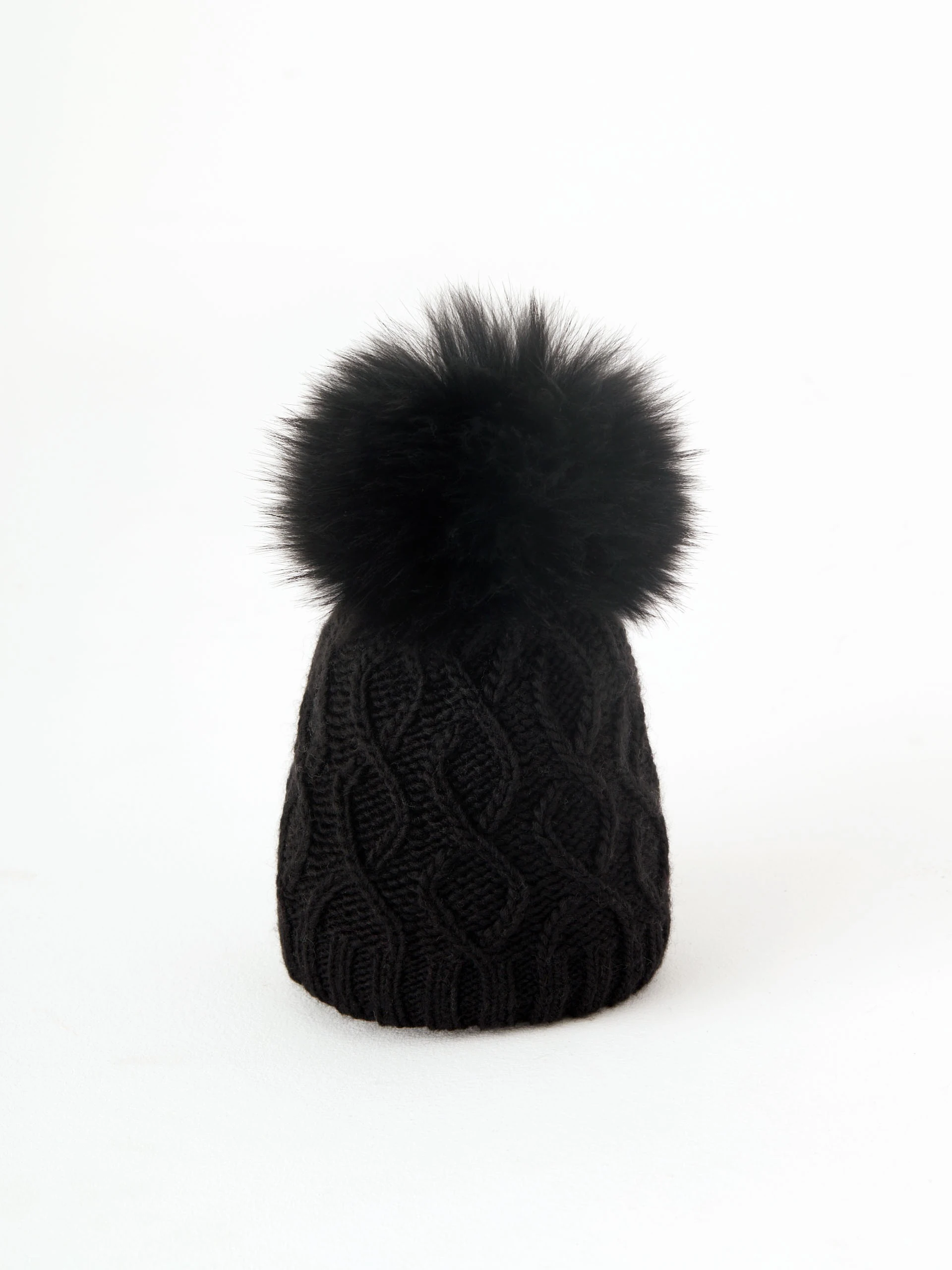 Black wool cap