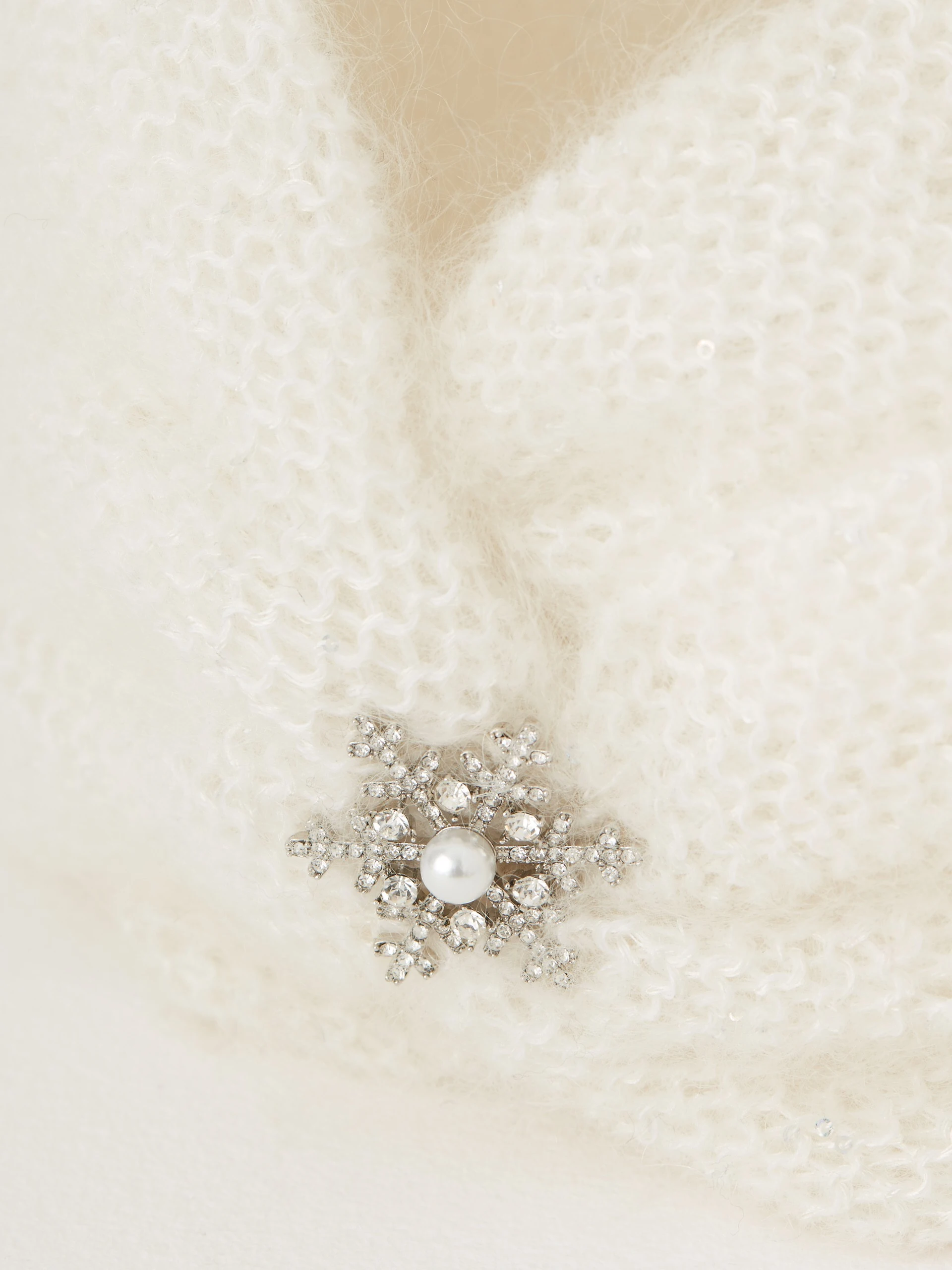 Fluffy cream-colored headband