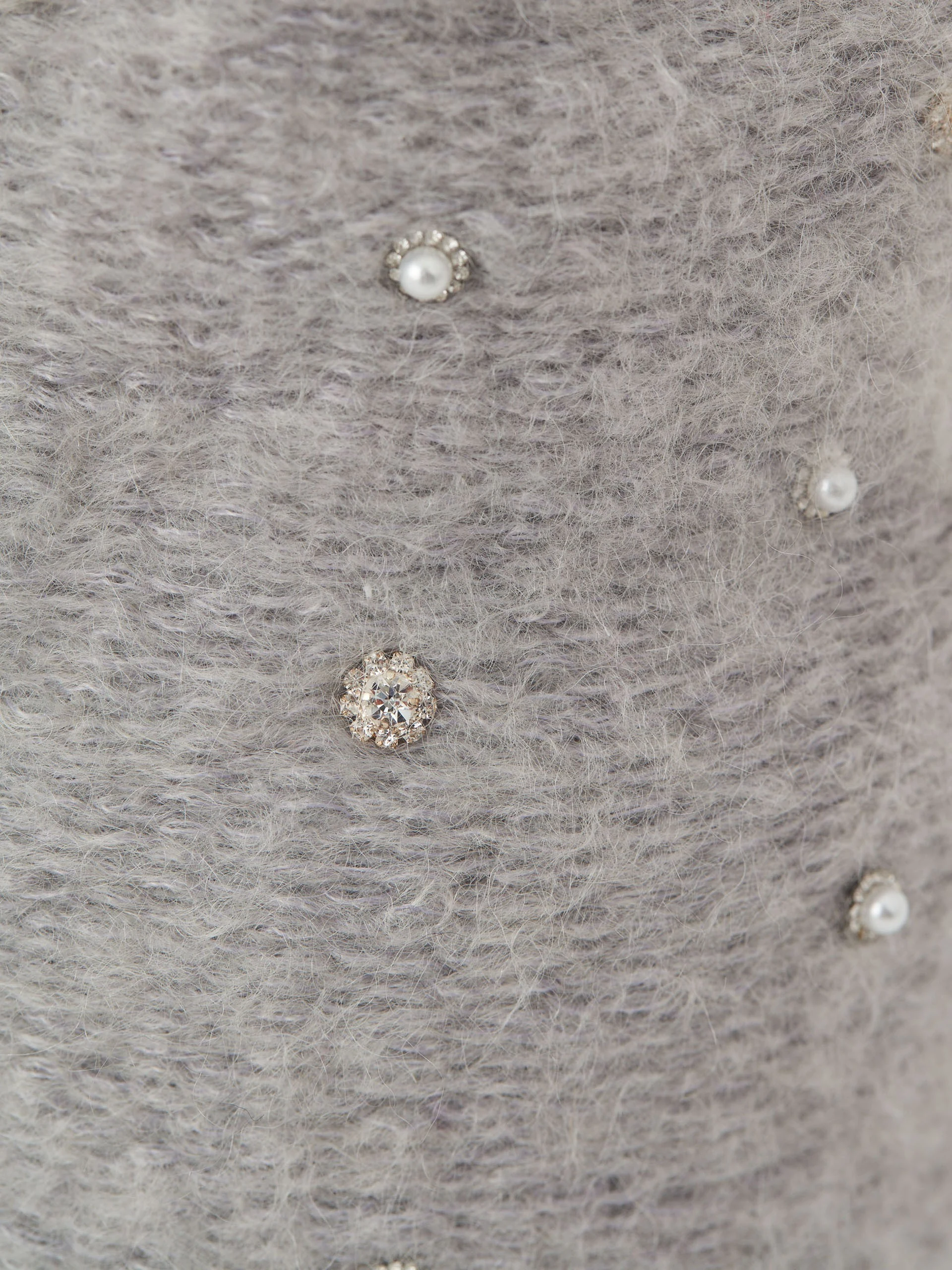 Mohair cap with pearls